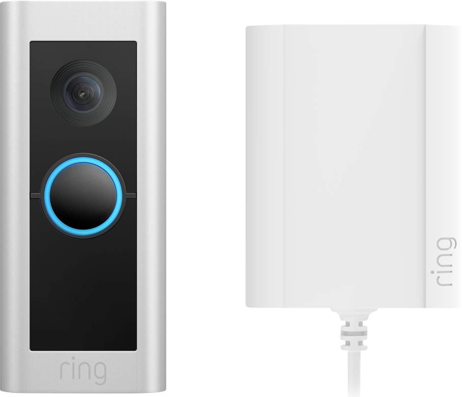 Ring 8VRBPZ-0EU0 IP-Video-Türsprechanlage Video Doorbell Pro Plugin 2 WLAN Außeneinheit Nickel (matt)
