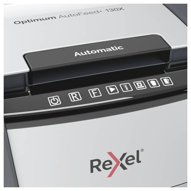 Rexel Optimum AutoFeed+ 130X Aktenvernichter 130 Blatt Mikroschnitt 4 x 28mm P-4 44l Vernichtet auch Büroklammern, Heftklammern