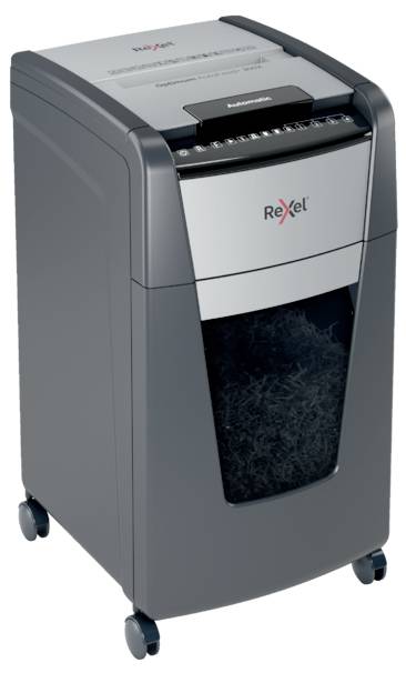 Rexel Optimum AutoFeed+ 300X Aktenvernichter 300 Blatt Mikroschnitt 4 x 25 mm P-4 60 l Vernichtet auch Büroklammern, Heftklammern, Kreditkarte
