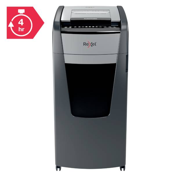 Rexel Optimum AutoFeed+ 750X Aktenvernichter 750 Blatt Mikroschnitt 4 x 30mm P-4 140l Vernichtet auch Büroklammern, Heftklammern