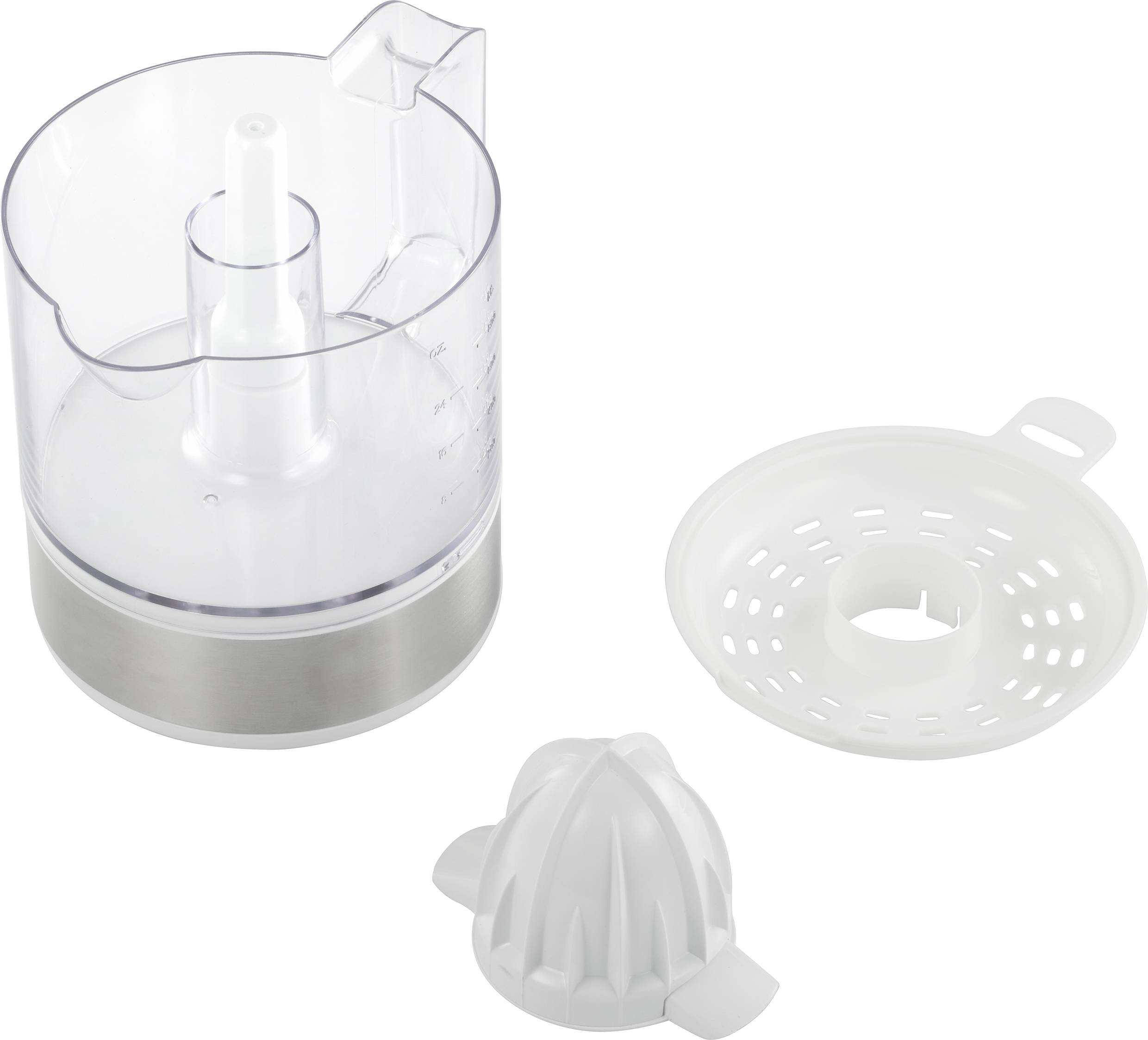 Zitruspresse 30W kabelgebunden, mit Entsafter Weiß, Transparent