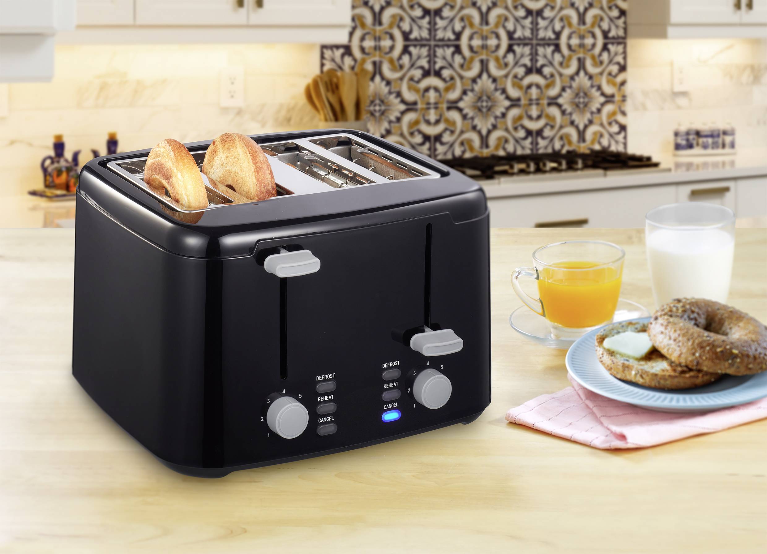 Toaster Toastfunktion Schwarz