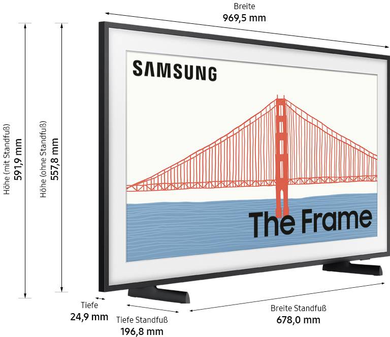 Samsung GQ43LS03A QLED-TV 108 cm 43 Zoll EEK G (A - G) DVB-T2 HD, DVB-C, DVB-S, UHD, Smart TV, WLAN, PVR ready, CI+ Schwarz