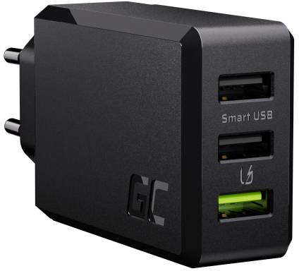 Green Cell ChargeSource 3 USB Ladegerät 30 W USB Schwarz Steckdose