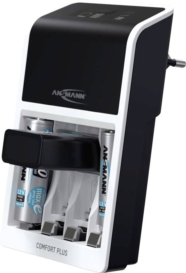 Ansmann Comfort Plus Rundzellen-Ladegerät NiMH Micro (AAA), Mignon (AA), 9 V Block