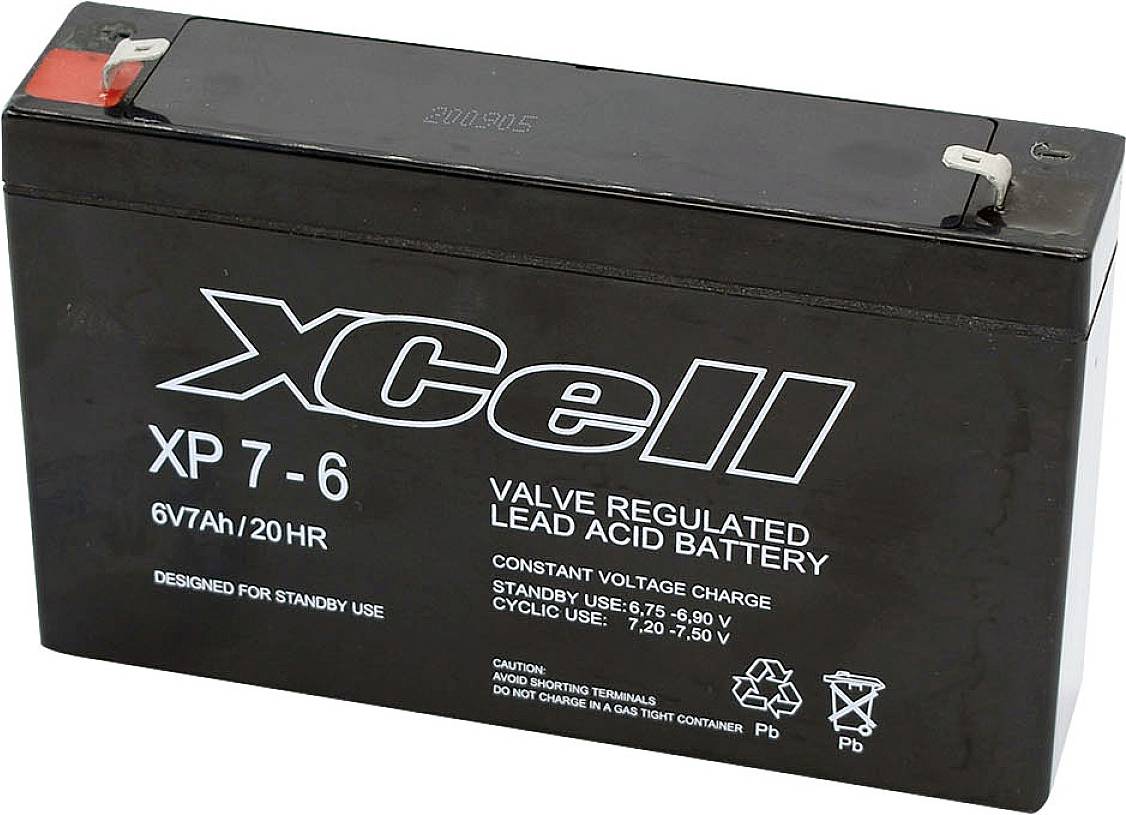 XCell XP 7 - 6 XCEXP76 Bleiakku 6 V Blei-Vlies (AGM) (B x H x T) 151 x 100 x 34 mm Flachstecker 4.8