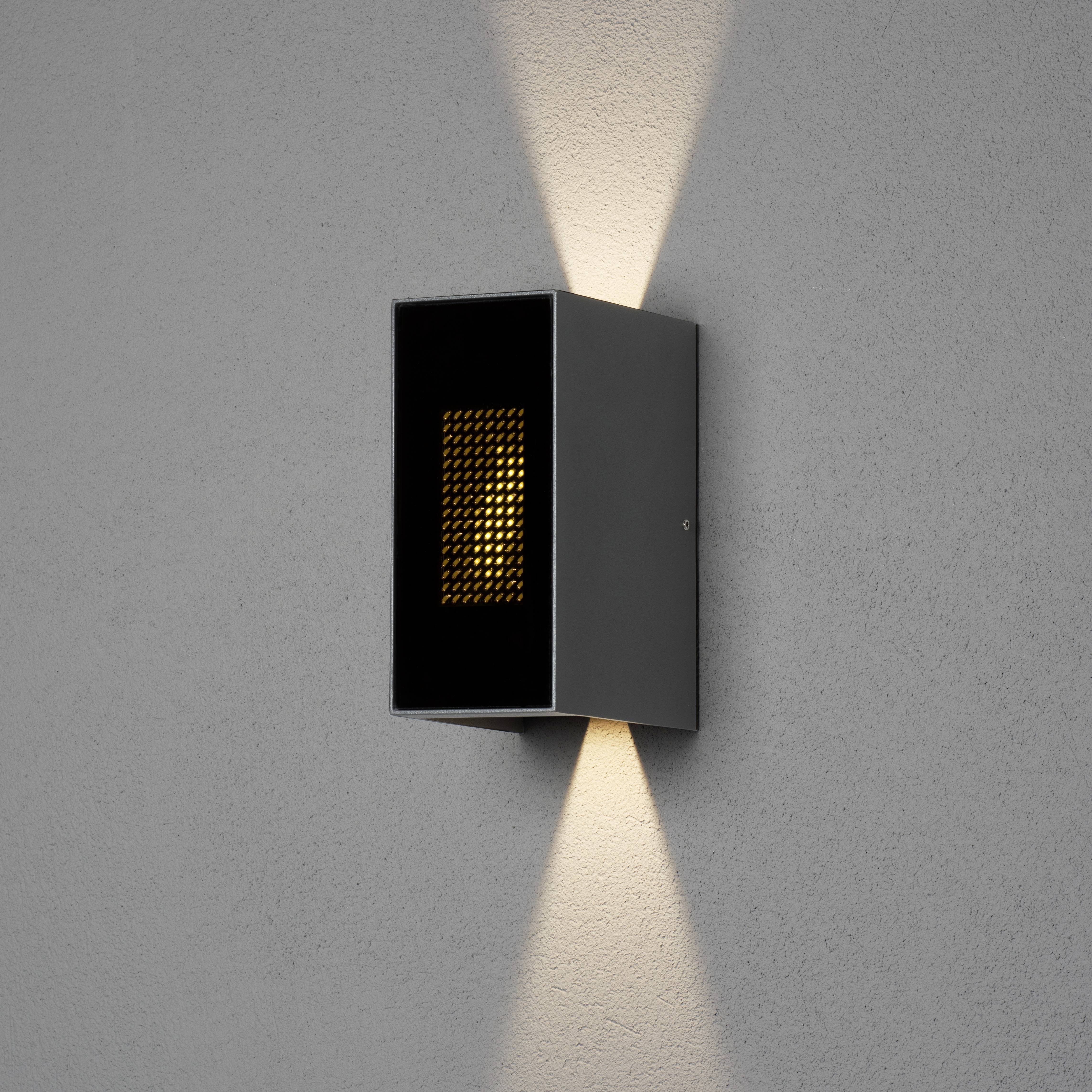 Konstsmide 7866-370 Außenwandleuchte, Wandleuchte EEK: G (A - G) 9W Anthrazit, Anthrazit (matt)