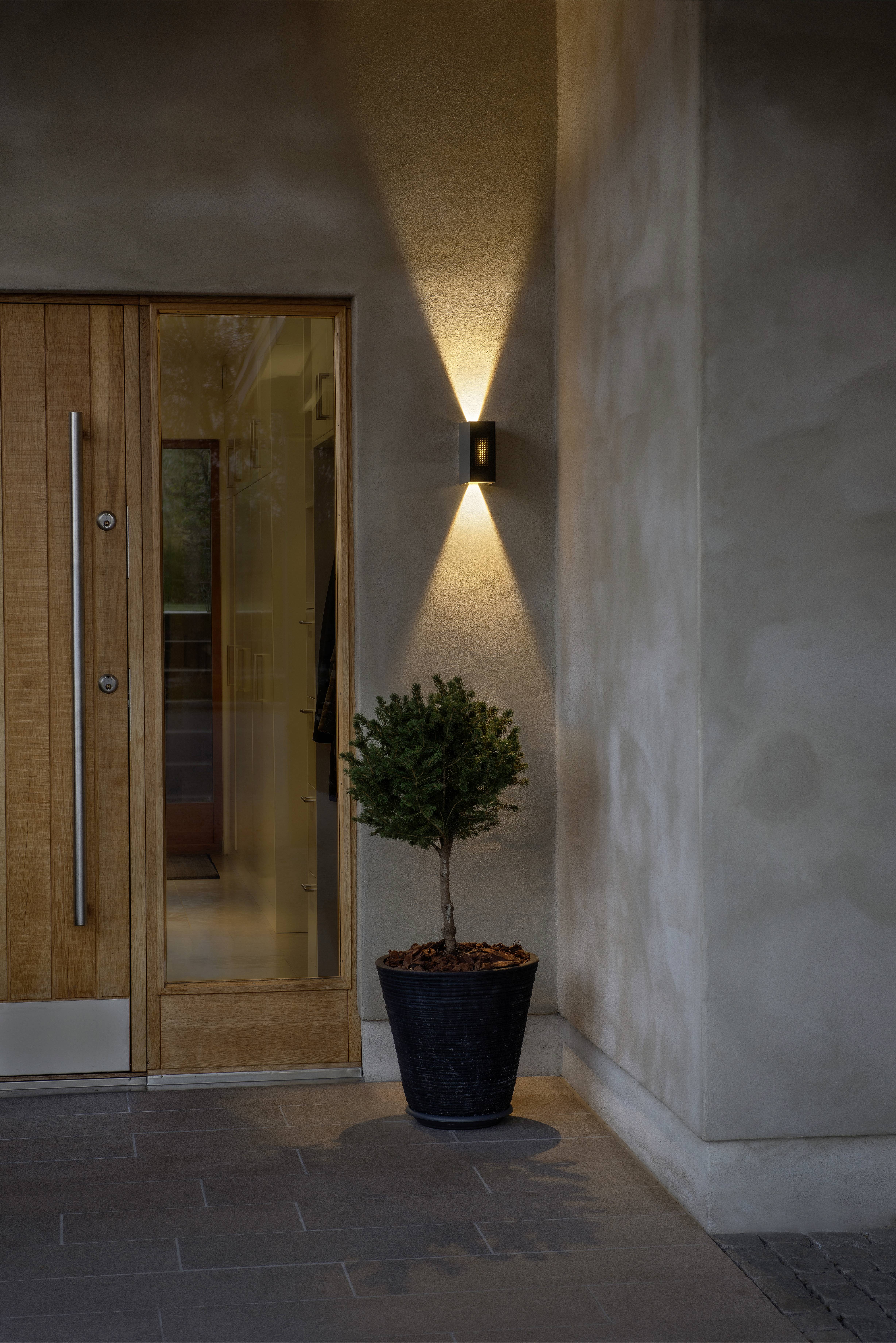 Konstsmide 7866-370 Außenwandleuchte, Wandleuchte EEK: G (A - G) 9W Anthrazit, Anthrazit (matt)