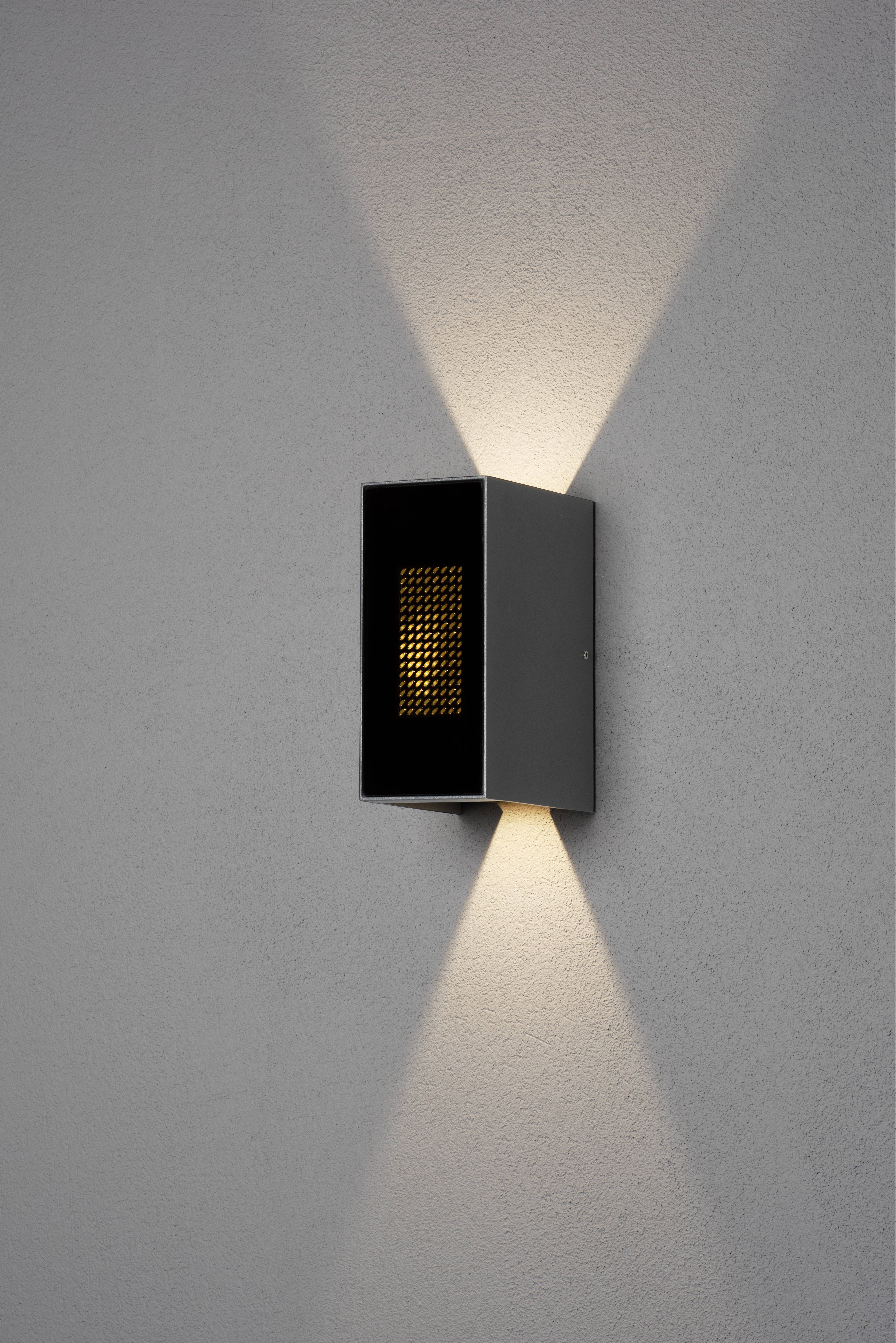 Konstsmide 7866-370 Außenwandleuchte, Wandleuchte EEK: G (A - G) 9W Anthrazit, Anthrazit (matt)