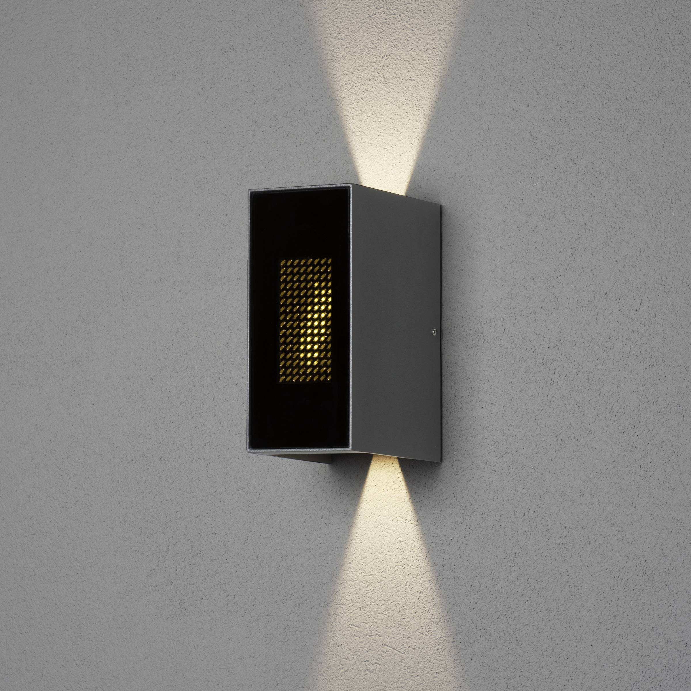 Konstsmide 7866-370 Außenwandleuchte, Wandleuchte EEK: G (A - G) 9W Anthrazit, Anthrazit (matt)