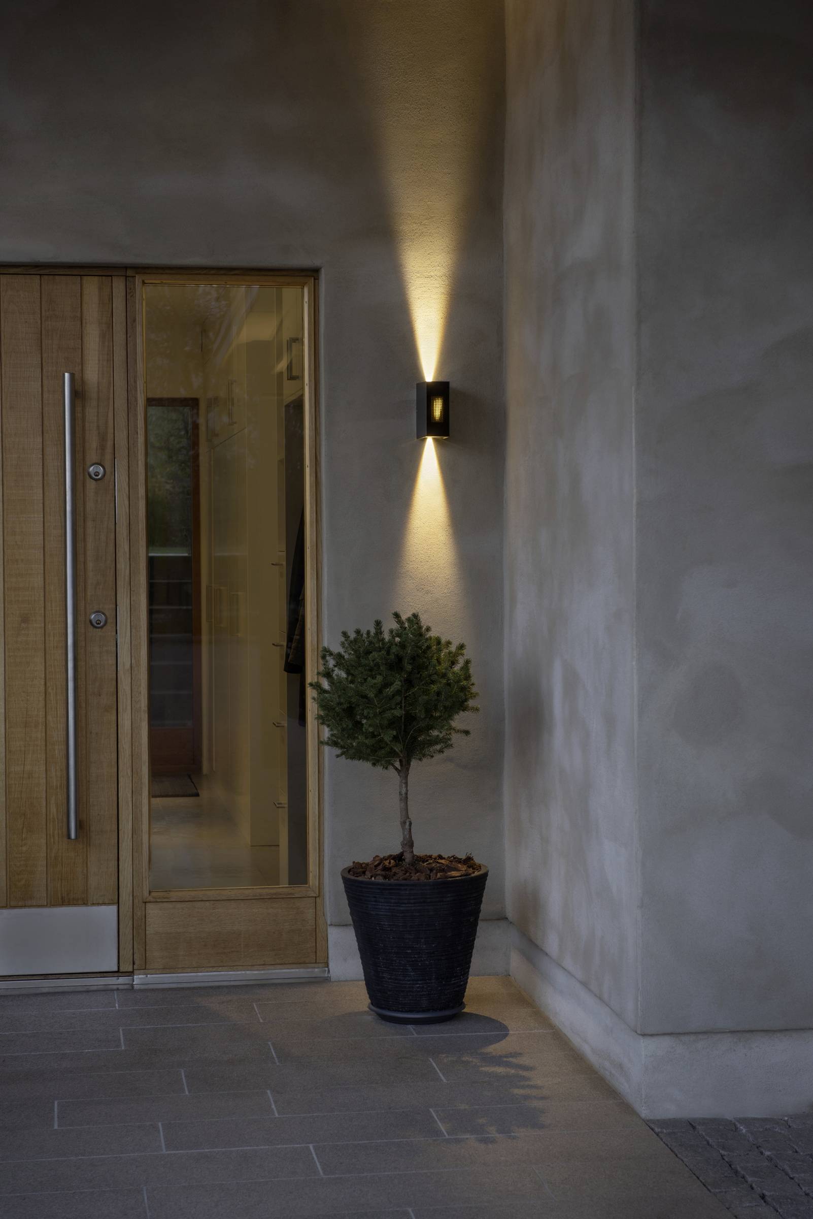 Konstsmide 7866-370 Außenwandleuchte, Wandleuchte EEK: G (A - G) 9W Anthrazit, Anthrazit (matt)