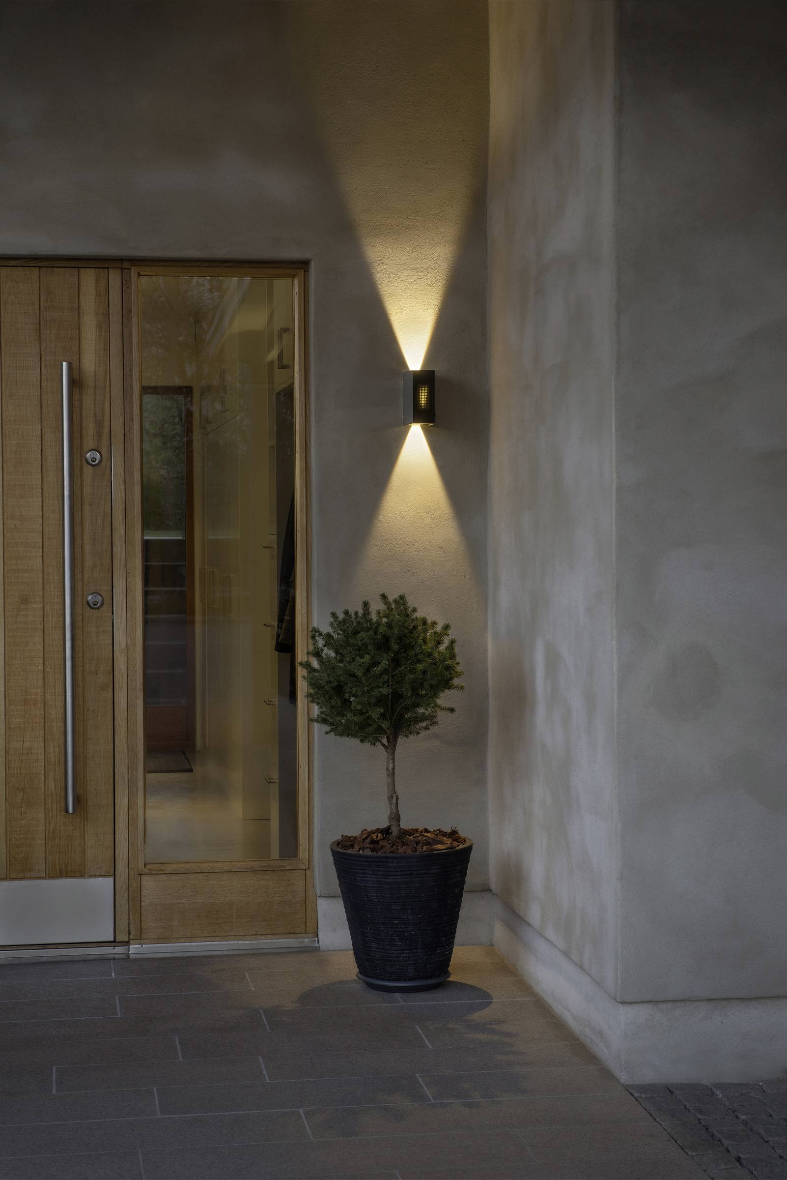 Konstsmide 7866-370 Außenwandleuchte, Wandleuchte EEK: G (A - G) 9W Anthrazit, Anthrazit (matt)