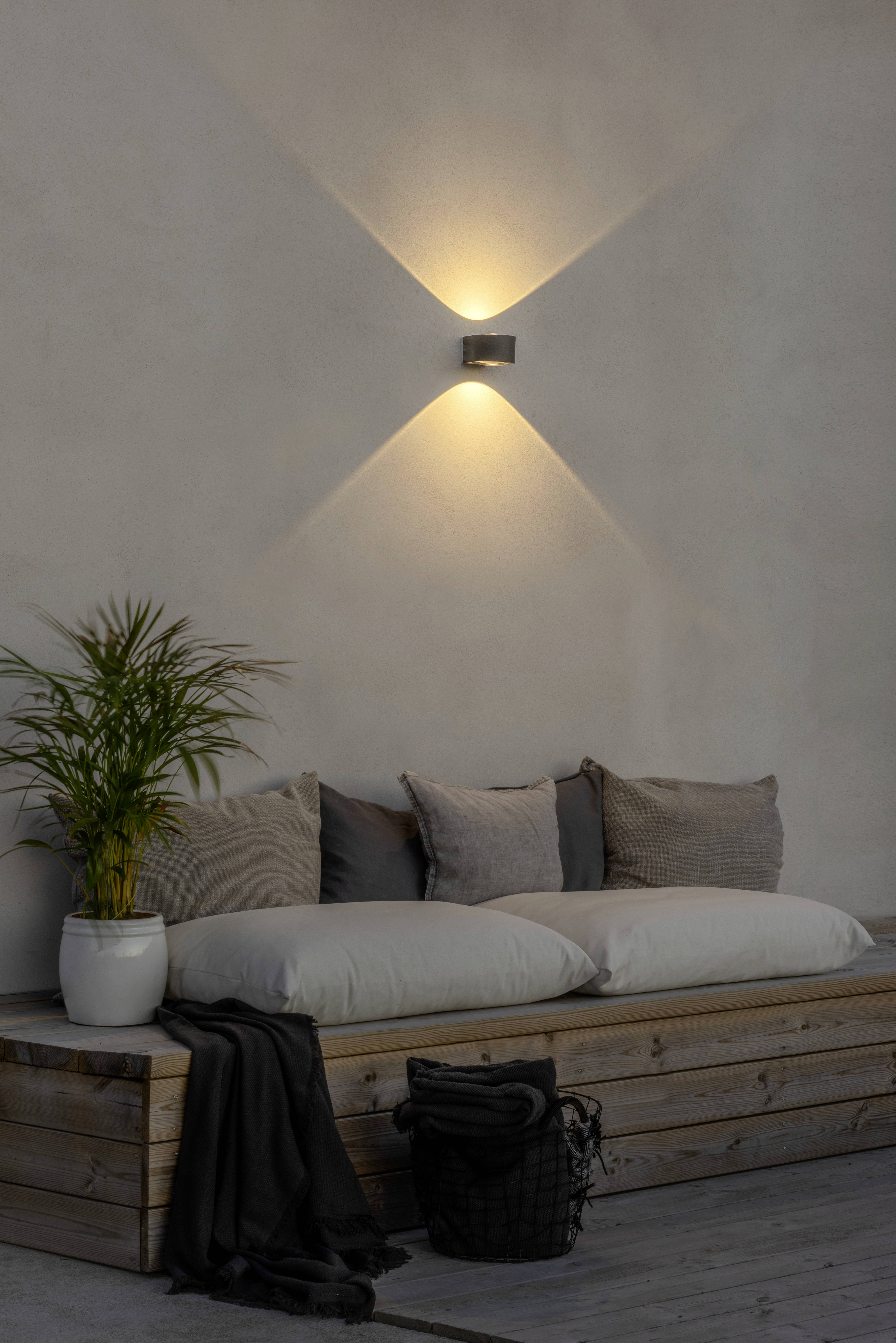 Konstsmide Gela 7882-370 Außenwandleuchte, Wandleuchte EEK: G (A - G) 12W Anthrazit