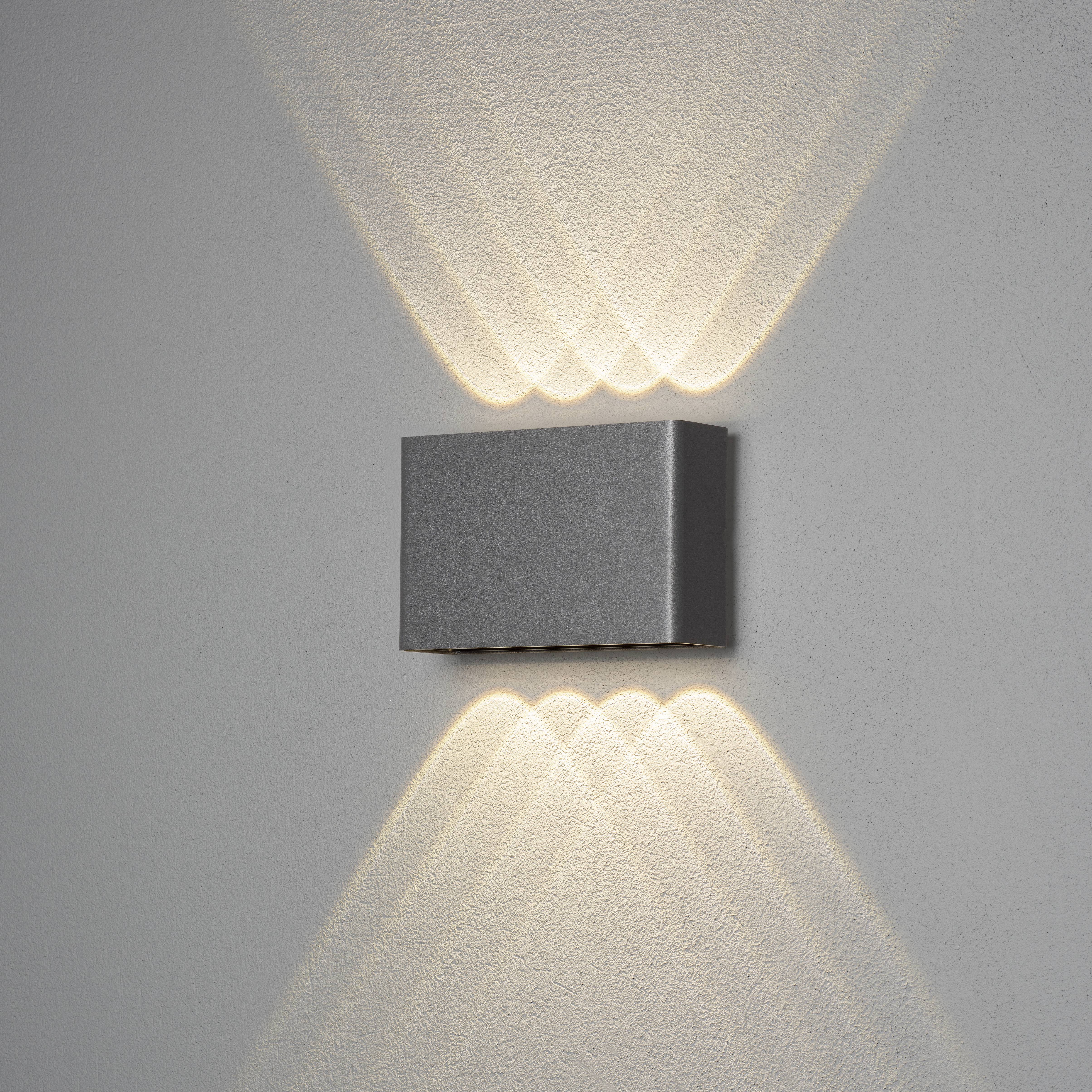 Konstsmide Chieri 2x4 7865-370 Außenwandleuchte, Wandleuchte EEK: F (A - G) 8 W Anthrazit (matt)