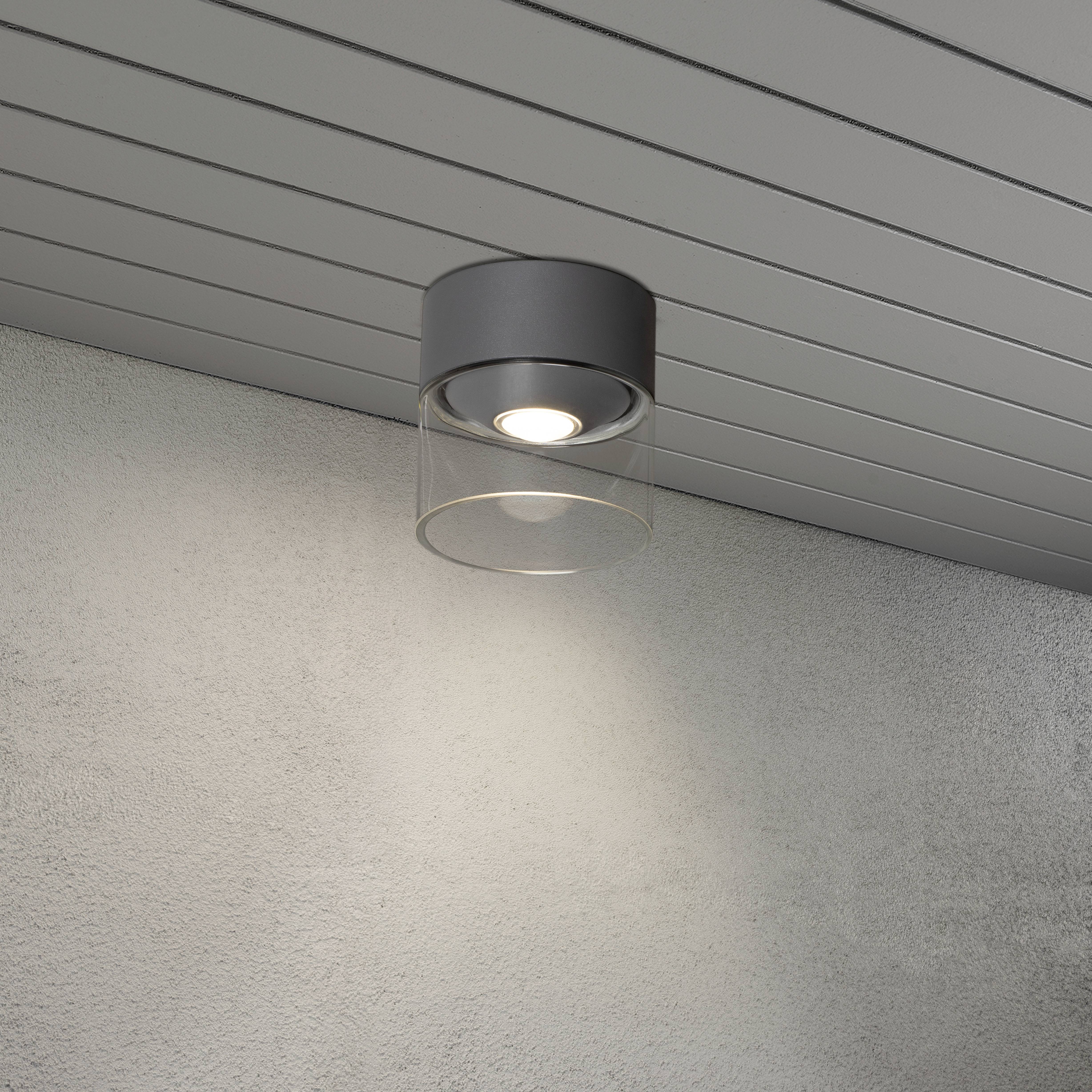 Konstsmide 7883-370 Varese Außendeckenleuchte LED 6W EEK: G (A - G) Anthrazit, Anthrazit (matt)