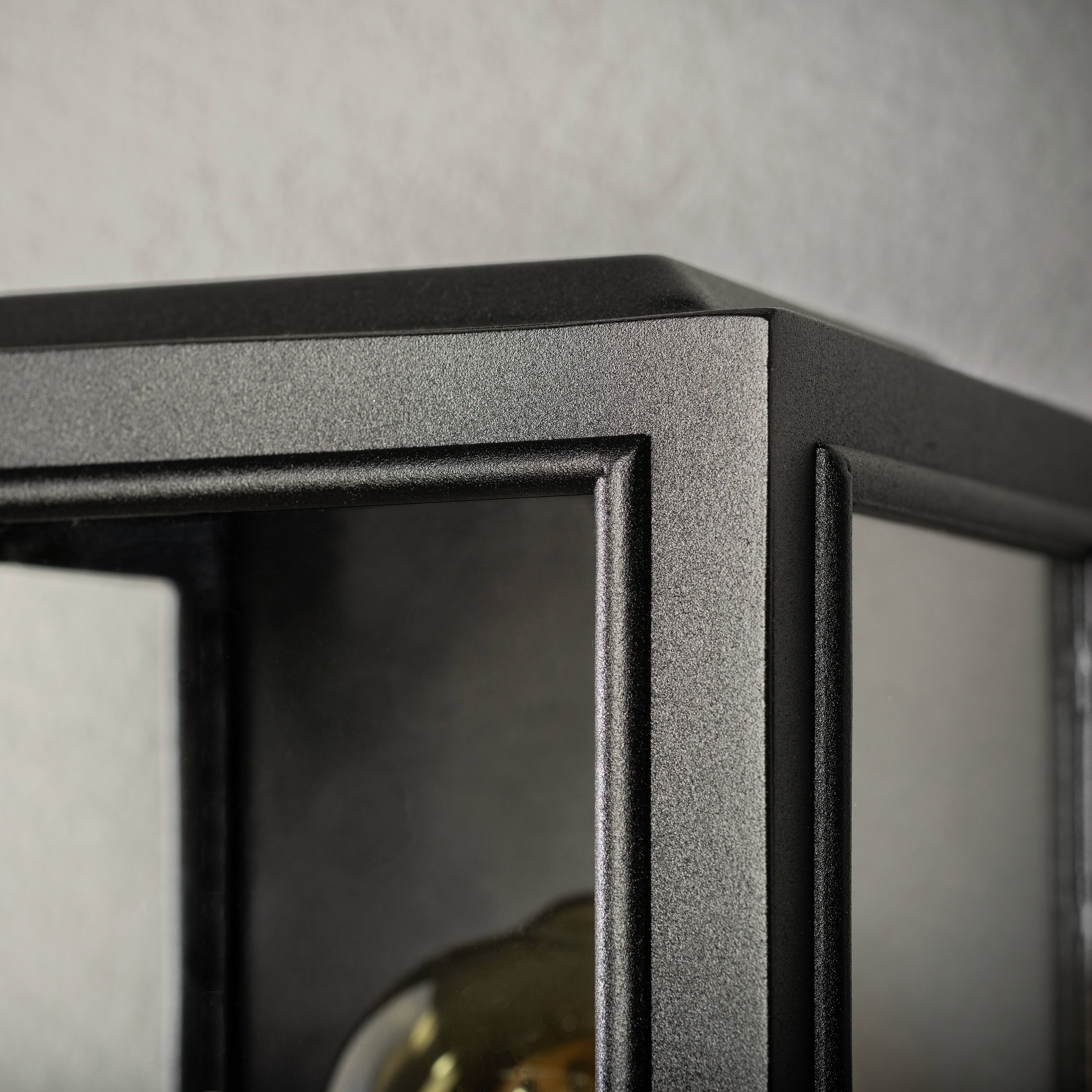 Konstsmide Carpi 7348-750 Außenwandleuchte, Wandleuchte Energiesparlampe, Glühlampe, LED E27 Schwarz