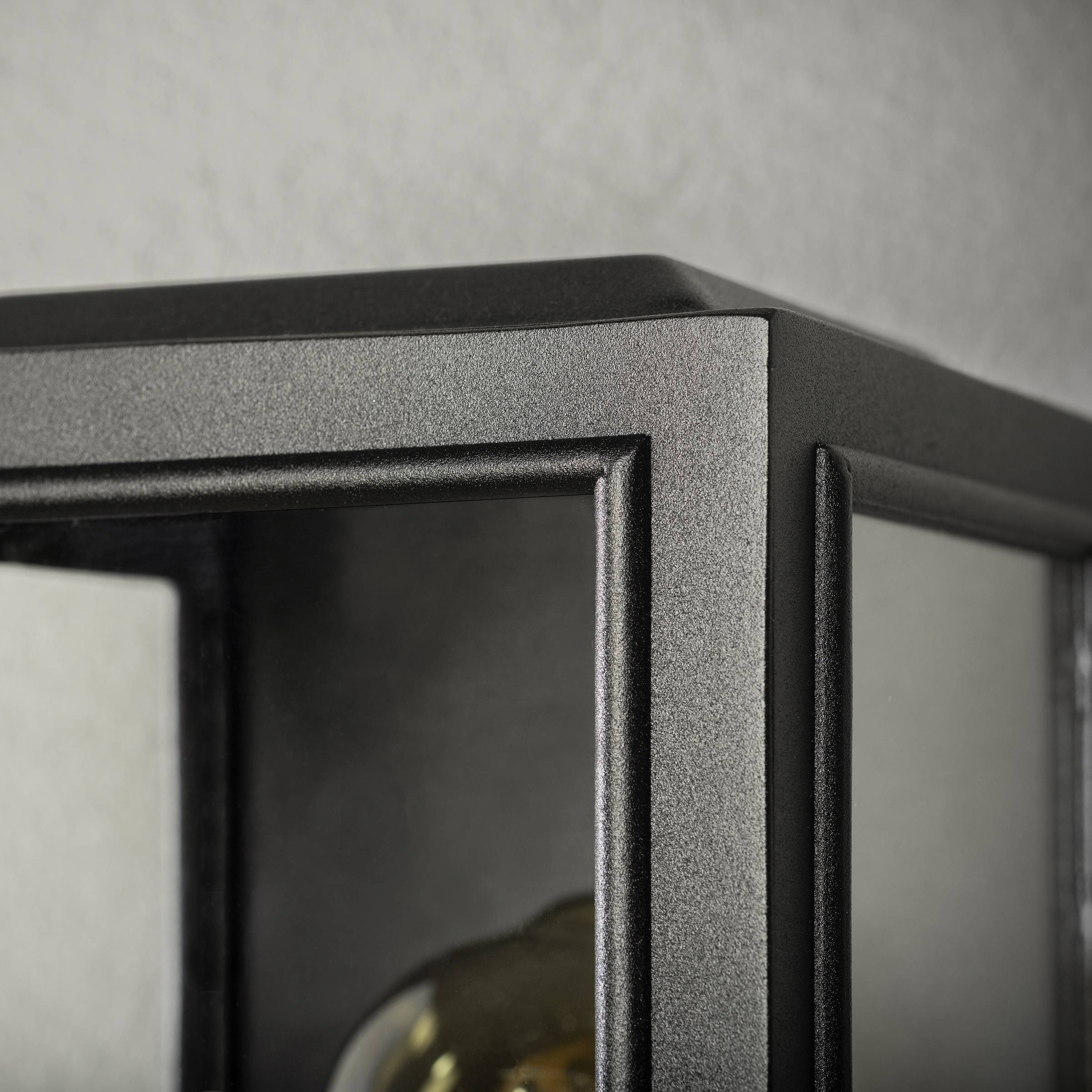 Konstsmide Carpi 7348-750 Außenwandleuchte, Wandleuchte Energiesparlampe, Glühlampe, LED E27 Schwarz