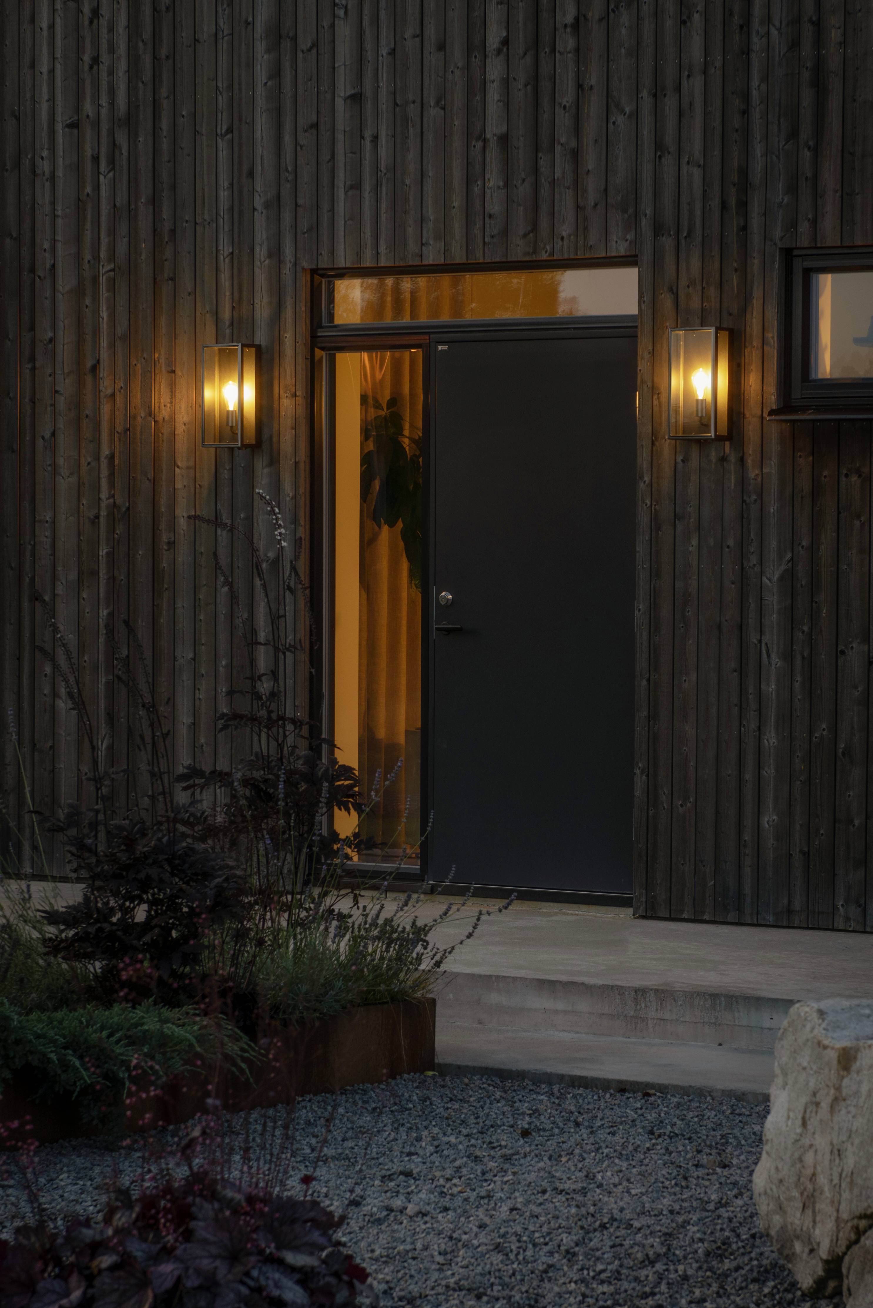 Konstsmide Carpi 7349-750 Außenwandleuchte, Wandleuchte Energiesparlampe, Glühlampe, LED E27 Schwarz