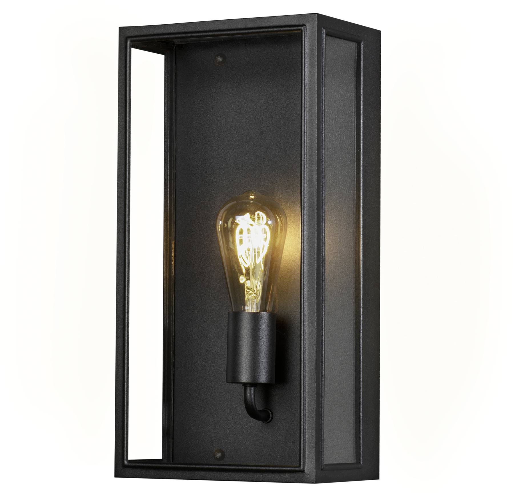 Konstsmide Carpi 7349-750 Außenwandleuchte, Wandleuchte Energiesparlampe, Glühlampe, LED E27 Schwarz