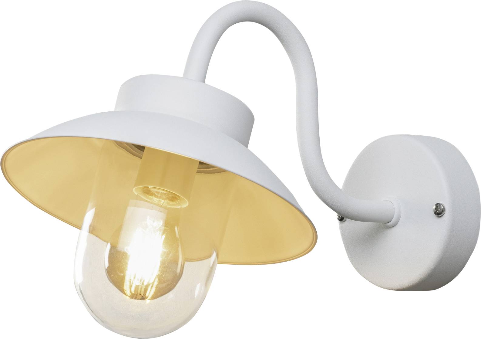Konstsmide Vega Mini 417-250 Außenwandleuchte, Wandleuchte Energiesparlampe, Glühlampe, LED E27 Wei