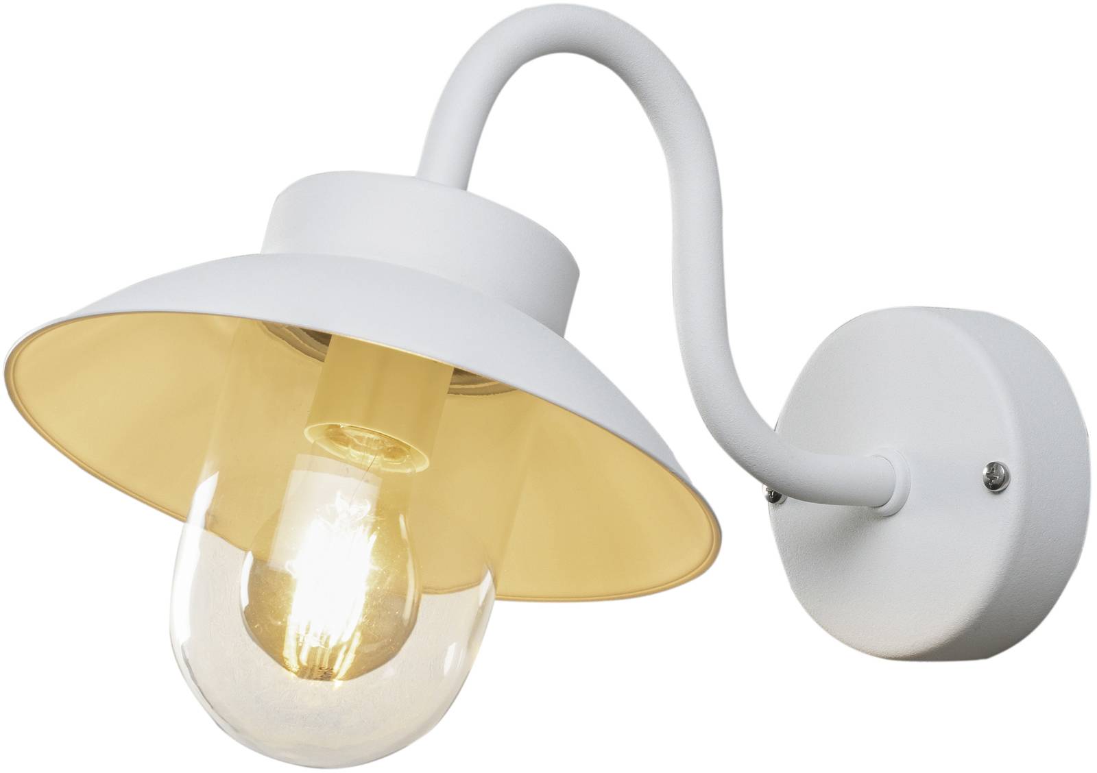 Konstsmide Vega Mini 417-250 Außenwandleuchte, Wandleuchte Energiesparlampe, Glühlampe, LED E27 Weiß