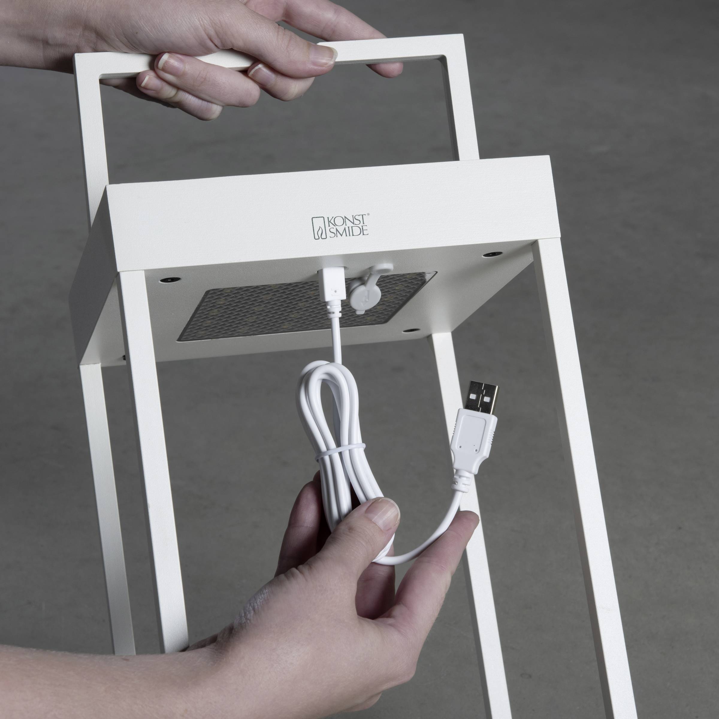 Konstsmide 7815-250 Portofino Solar-Dekoleuchte, USB-Leuchte LED LED fest eingebaut 3.7W Weiß