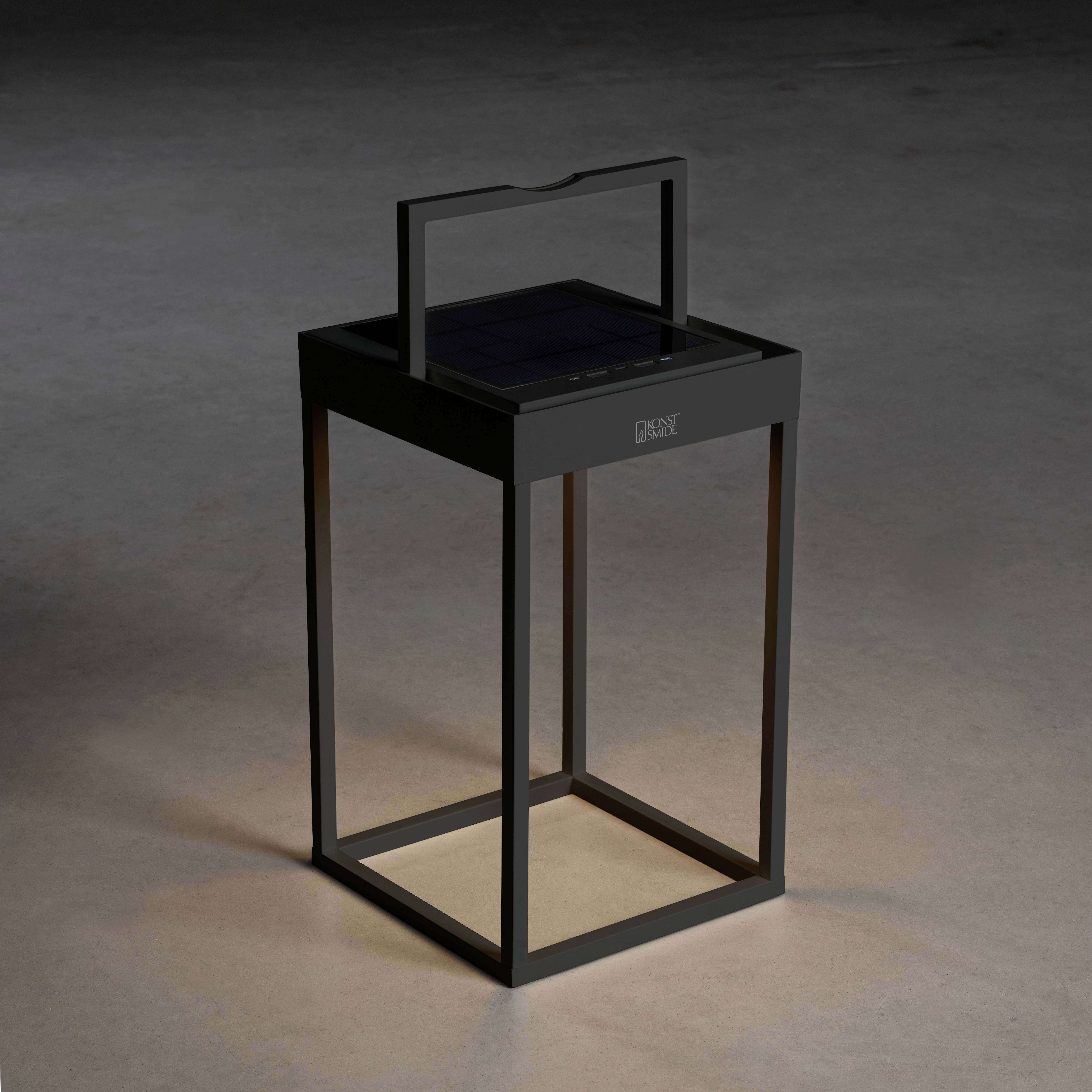 Konstsmide 7815-750 Portofino Solar-Dekoleuchte, USB-Leuchte LED LED fest eingebaut 3.7W Schwarz