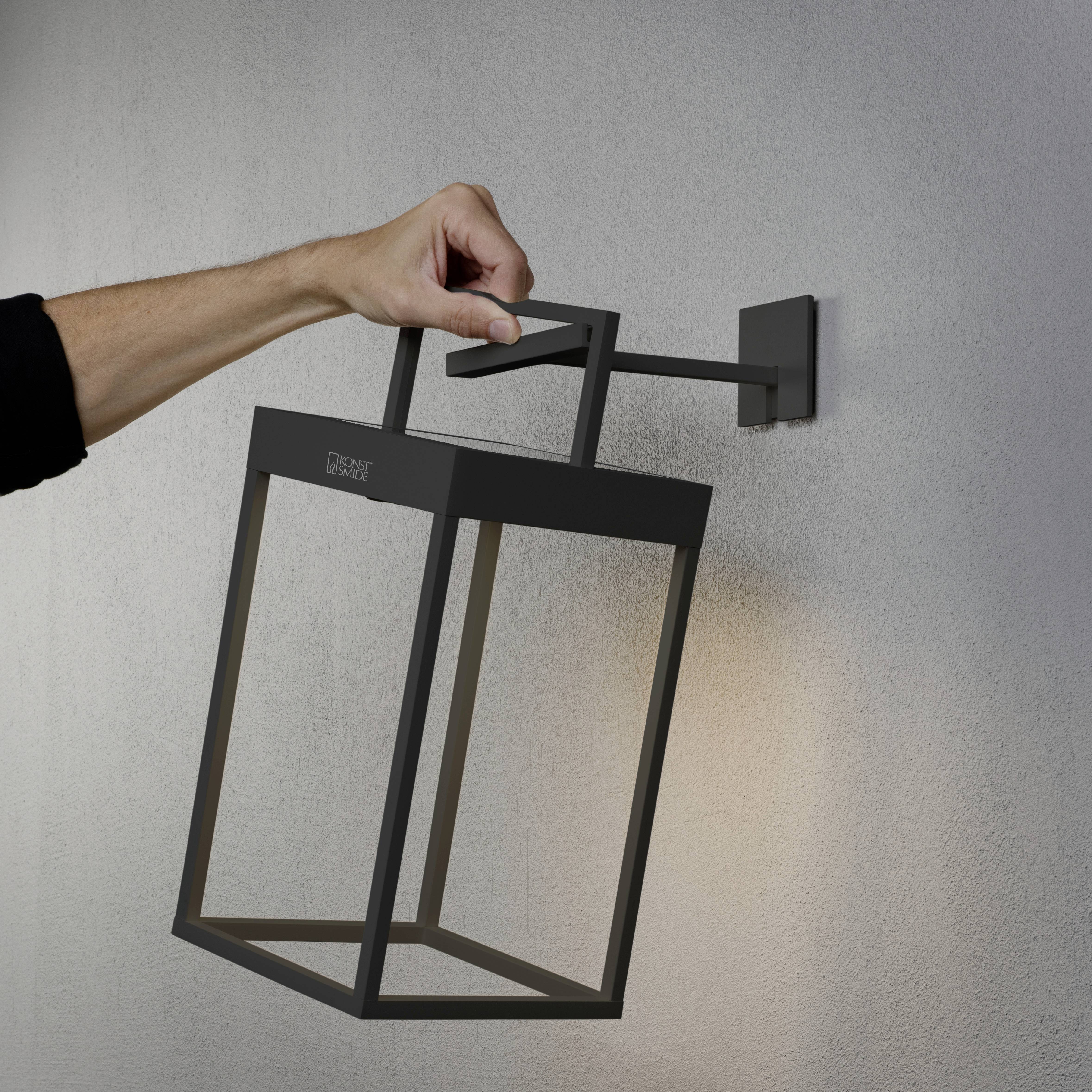 Konstsmide 7815-750 Portofino Solar-Dekoleuchte, USB-Leuchte LED LED fest eingebaut 3.7W Schwarz