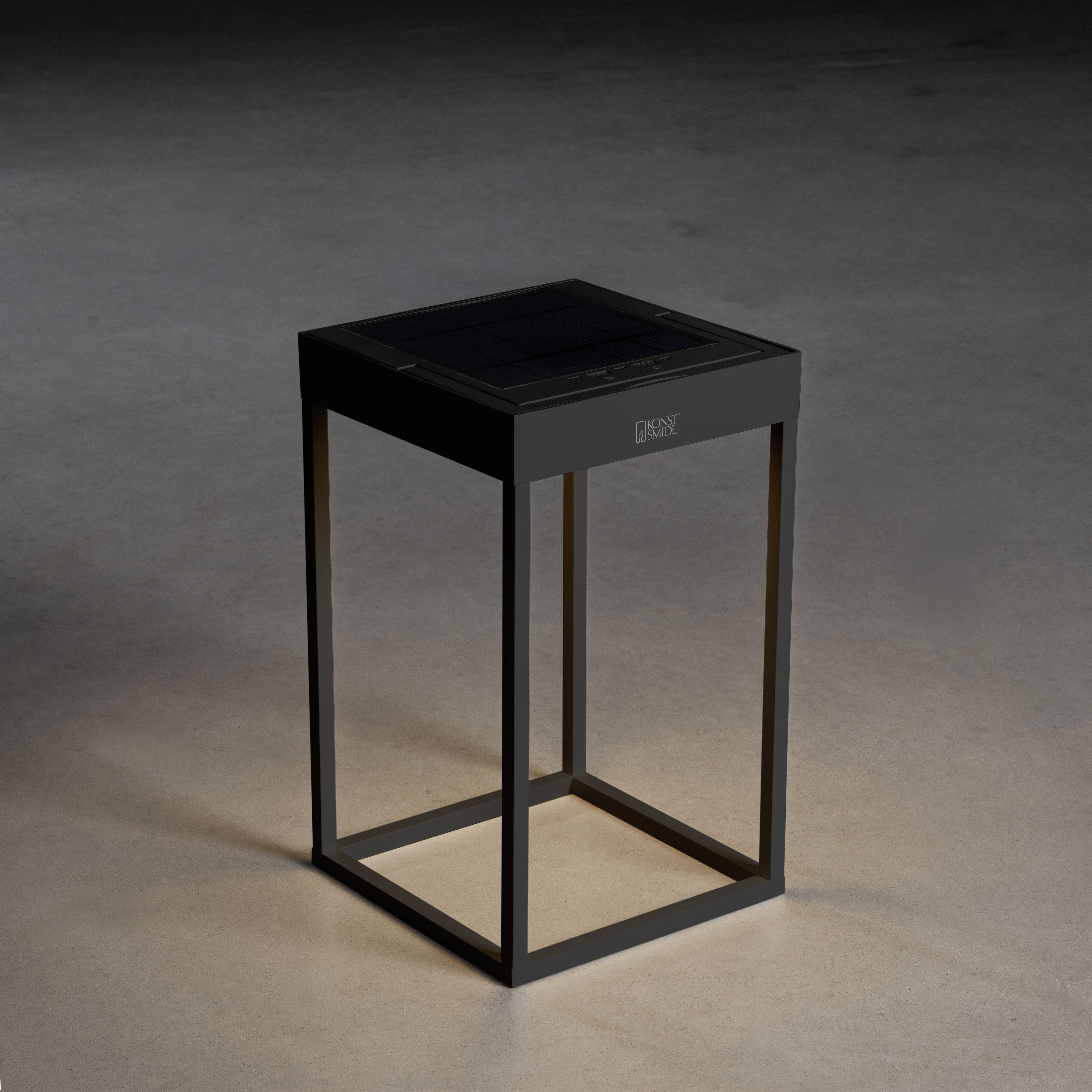 Konstsmide 7815-750 Portofino Solar-Dekoleuchte, USB-Leuchte LED LED fest eingebaut 3.7W Schwarz