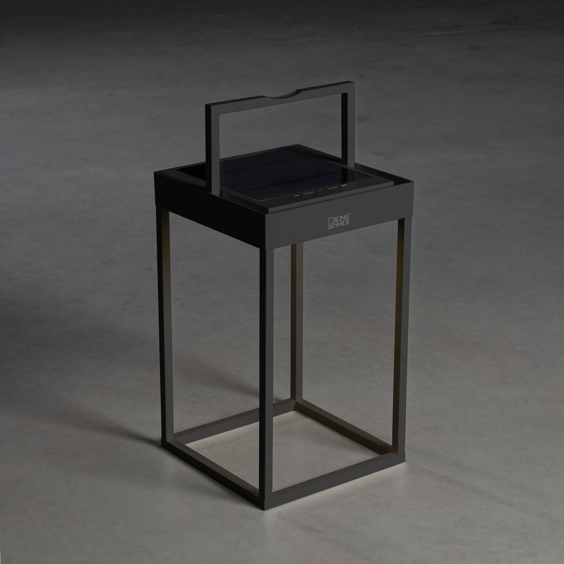 Konstsmide 7815-750 Portofino Solar-Dekoleuchte, USB-Leuchte LED LED fest eingebaut 3.7W Schwarz