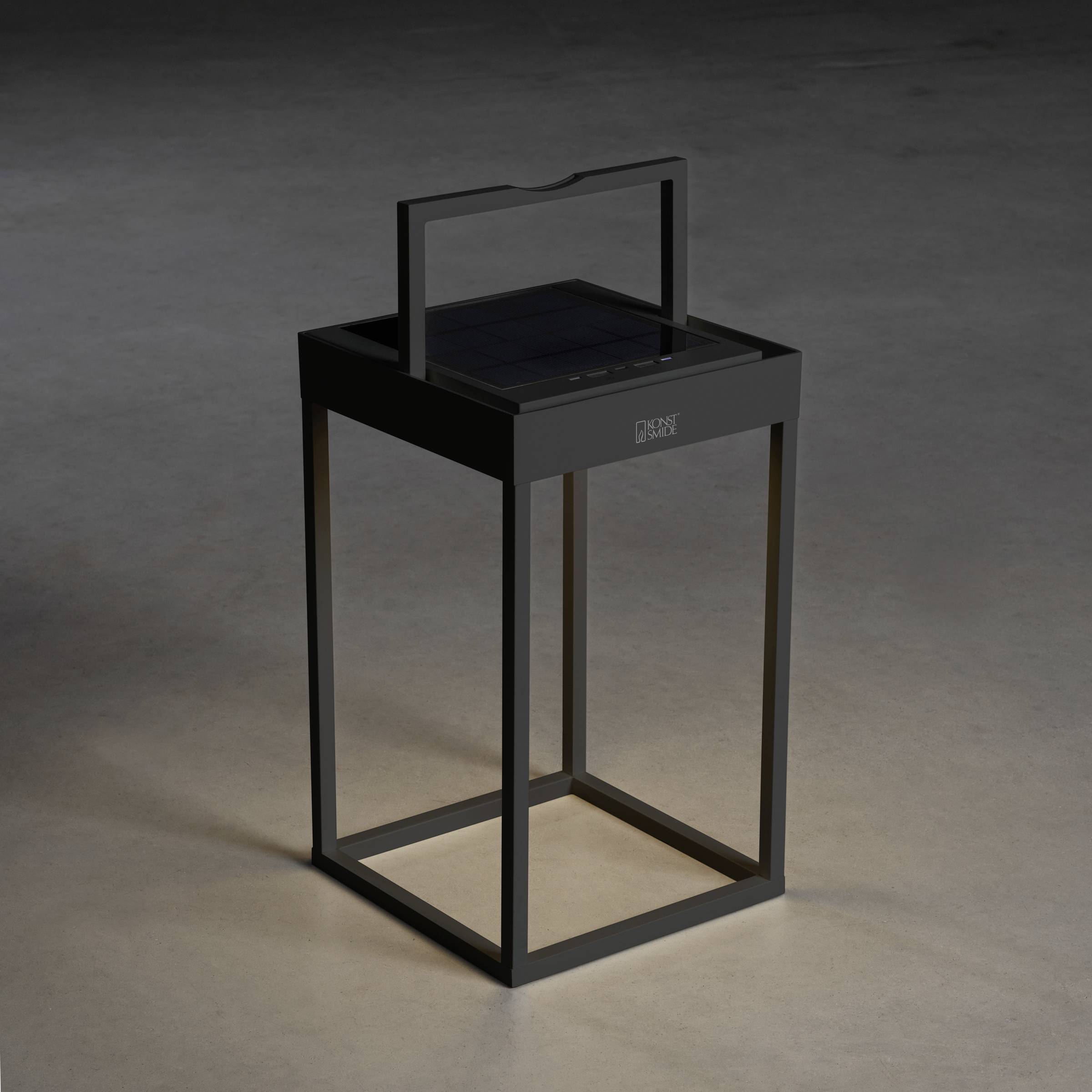 Konstsmide 7815-750 Portofino Solar-Dekoleuchte, USB-Leuchte LED LED fest eingebaut 3.7W Schwarz