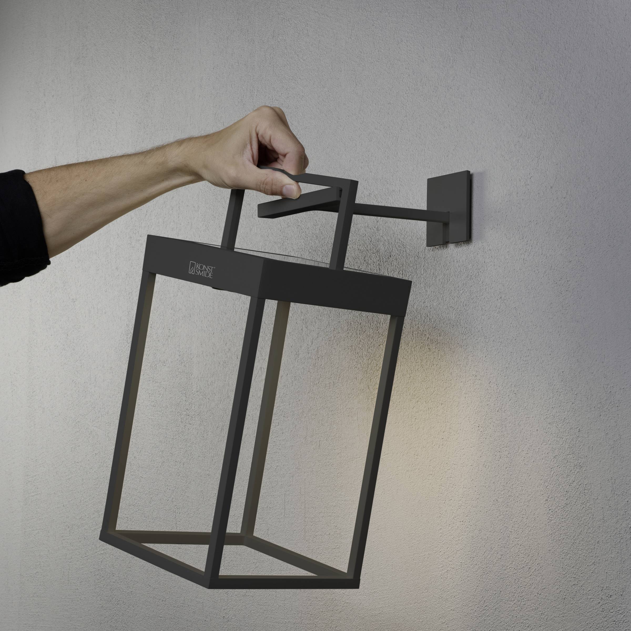 Konstsmide 7815-750 Portofino Solar-Dekoleuchte, USB-Leuchte LED LED fest eingebaut 3.7W Schwarz