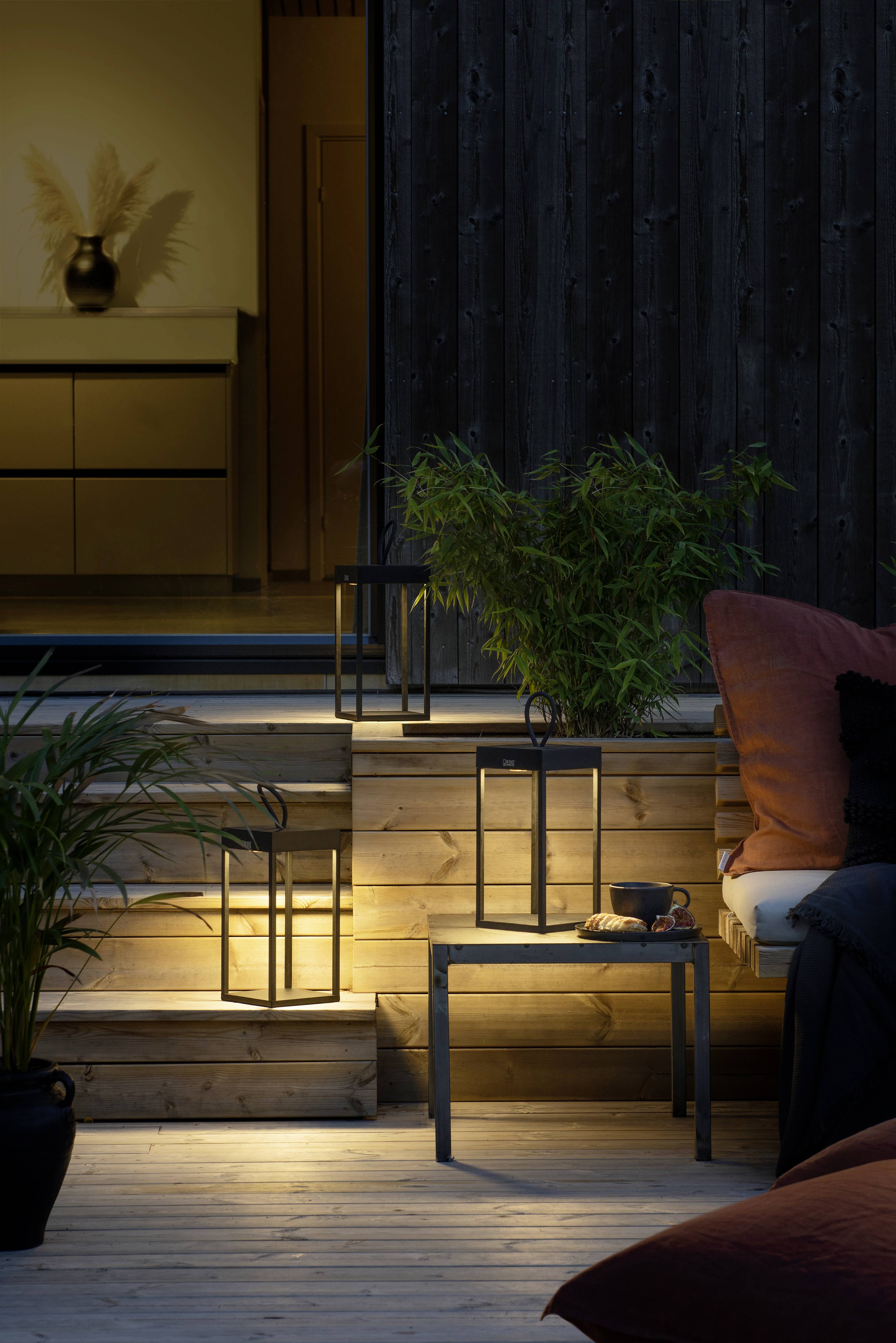 Konstsmide 7811-750 Ravello Außen-Dekobeleuchtung, LED-Dekoleuchte, LED-Laterne, USB-Leuchte LED LED fest eingebaut 2.2W Schwarz