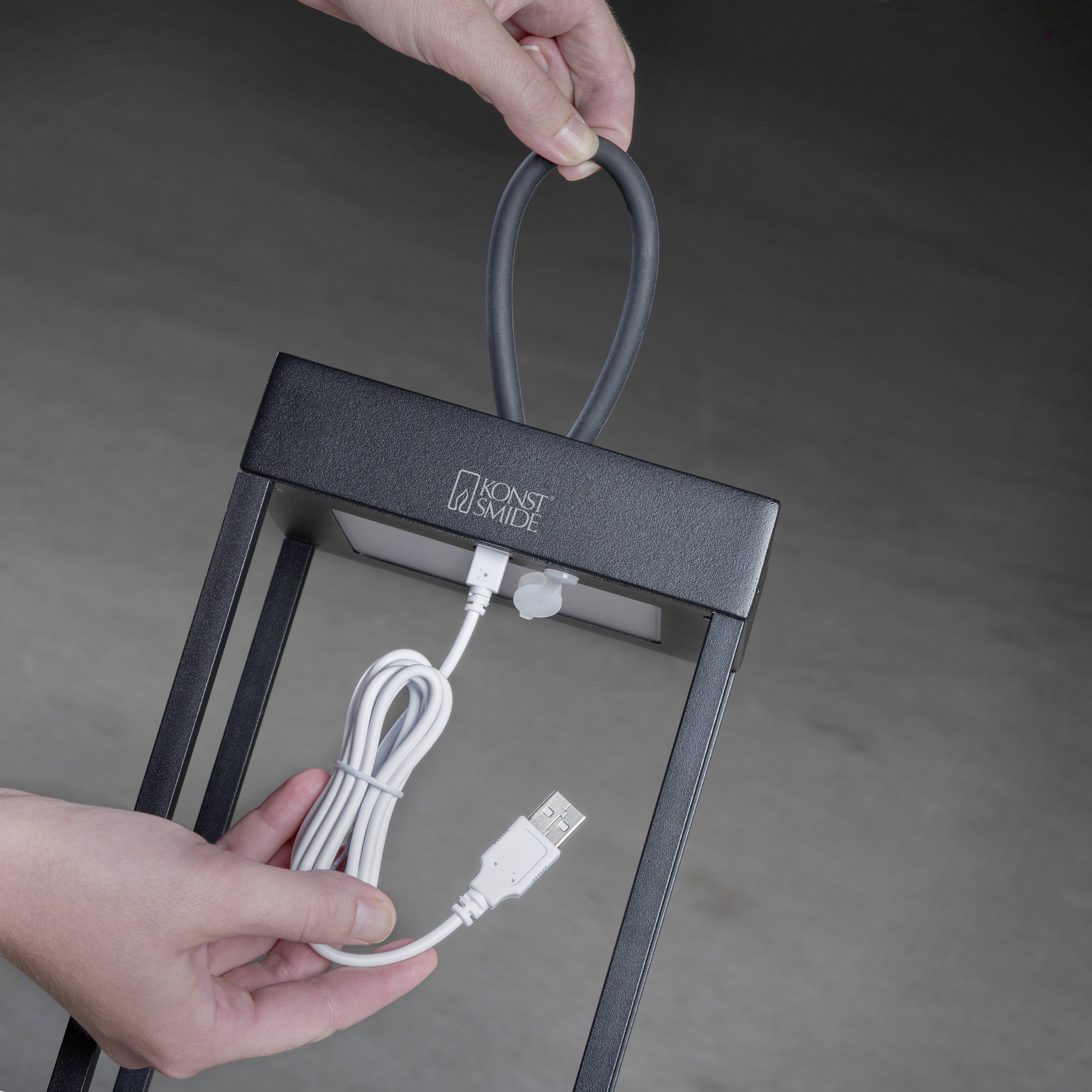 Konstsmide 7812-750 Ravello Außen-Dekobeleuchtung, LED-Dekoleuchte, LED-Laterne, USB-Leuchte LED LE