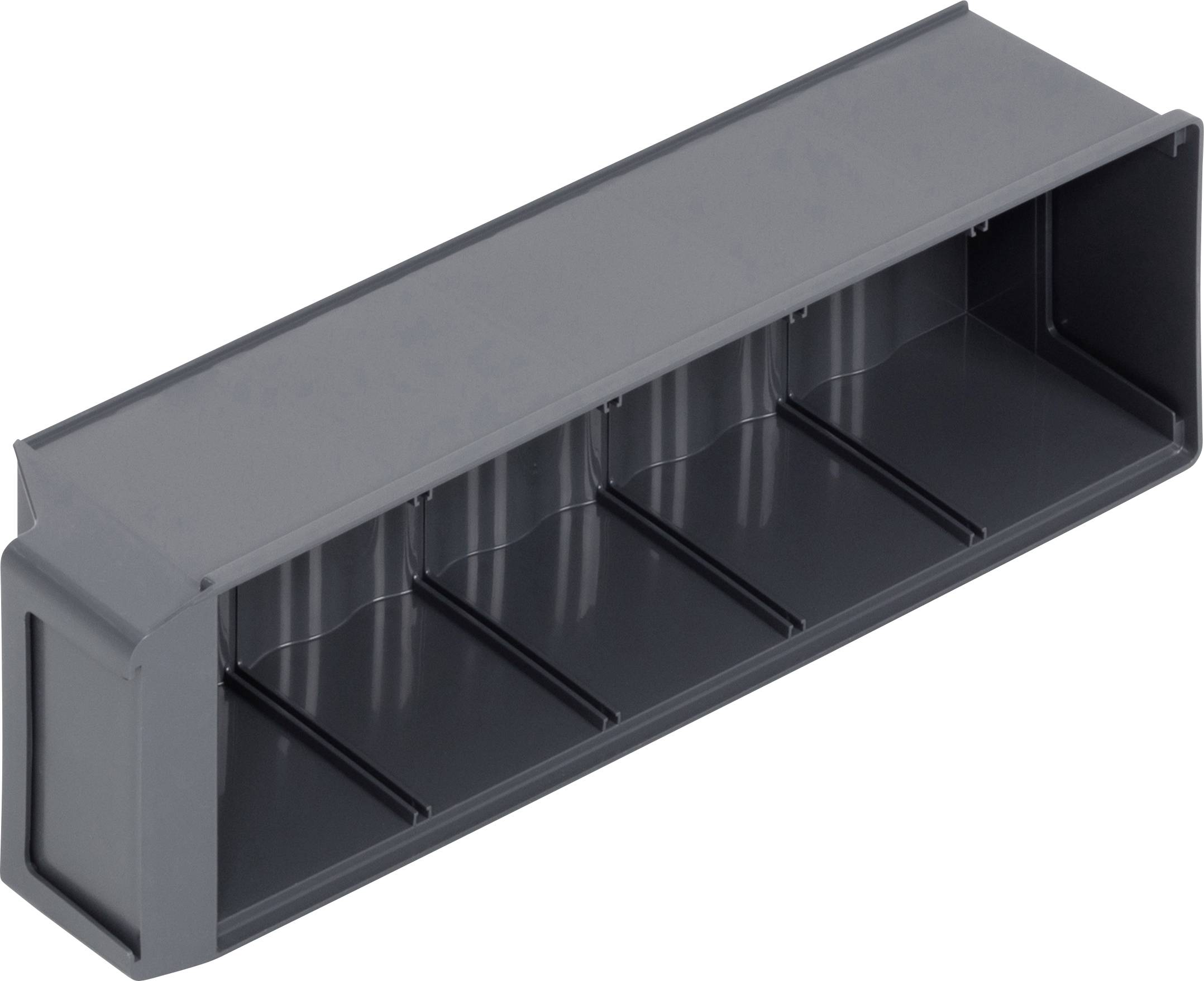 Alutec 66027 Sichtlagerkasten (L x B x H) 300 x 91 x 81mm Dunkelgrau 1St.