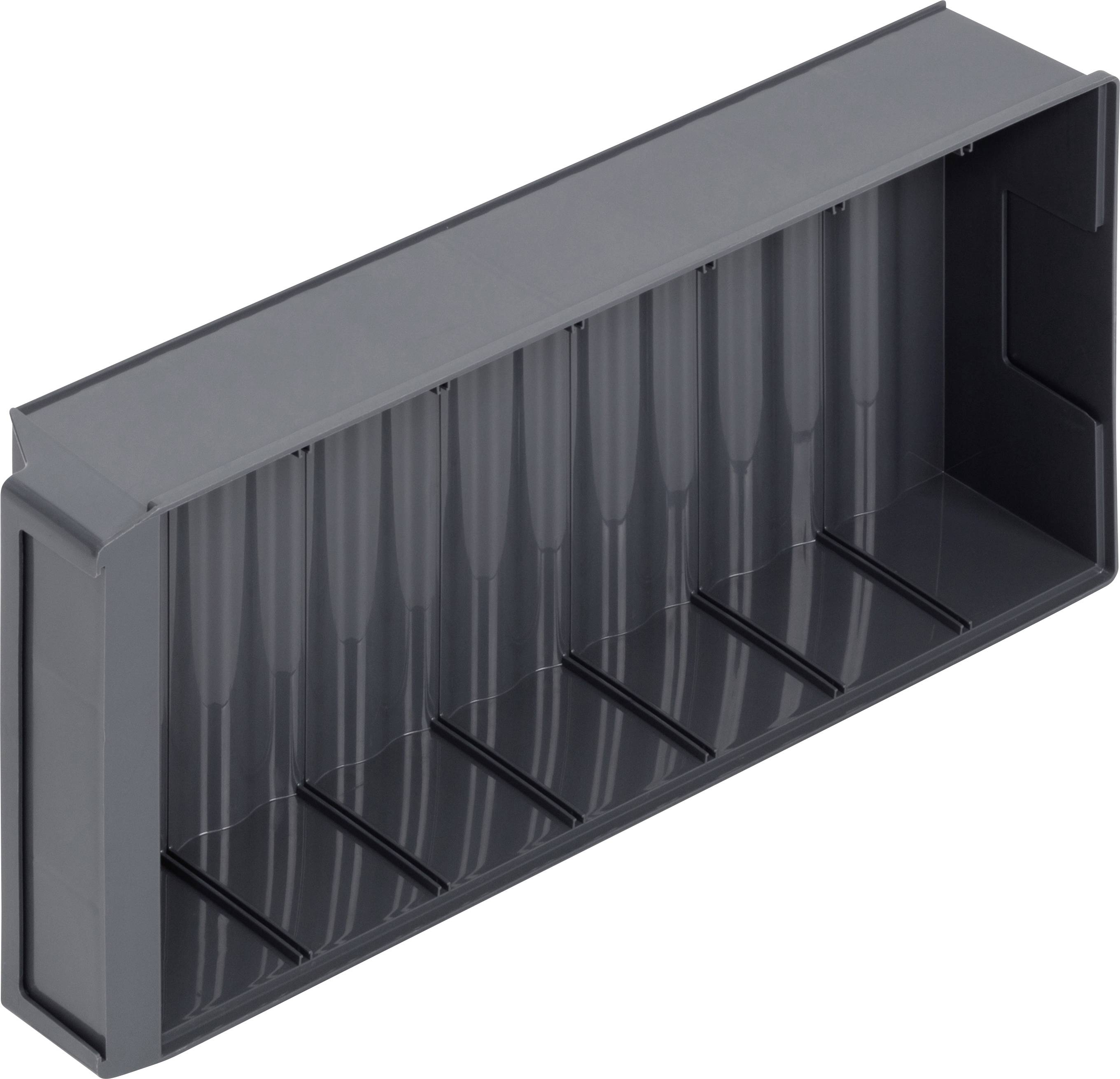Alutec 66030 Sichtlagerkasten (L x B x H) 400 x 183 x 81mm Dunkelgrau 1St.