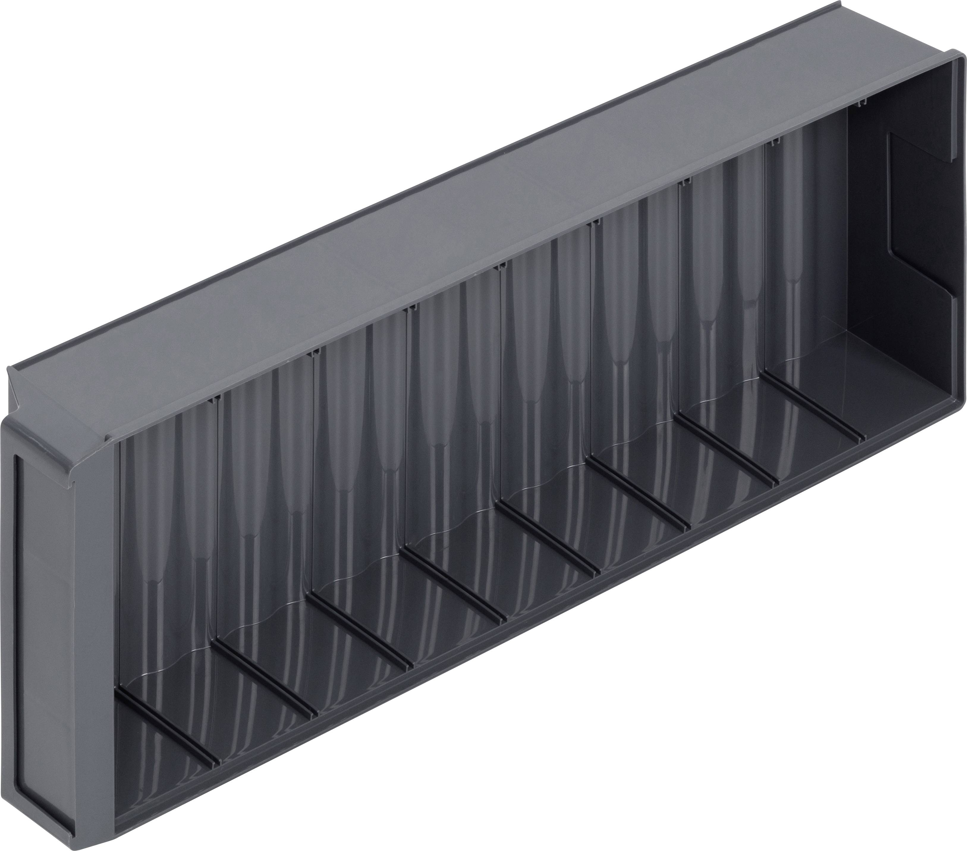 Alutec 66032 Sichtlagerkasten (L x B x H) 500 x 183 x 81mm Dunkelgrau 1St.