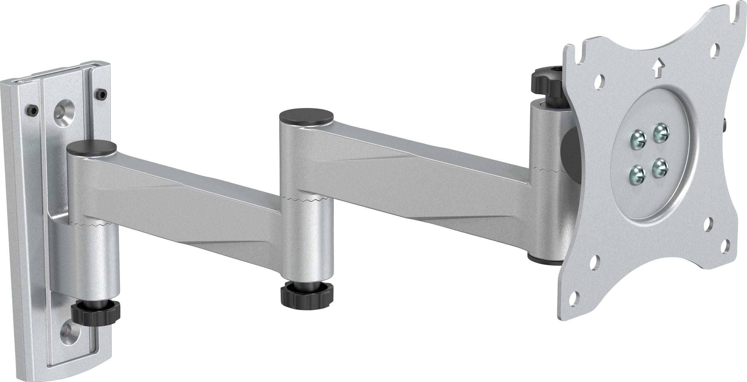 SpeaKa Professional SP-WMM-202 1fach Monitor-Wandhalterung 33,0cm (13") - 76,2cm (30") Silber Neigbar, Schwenkbar