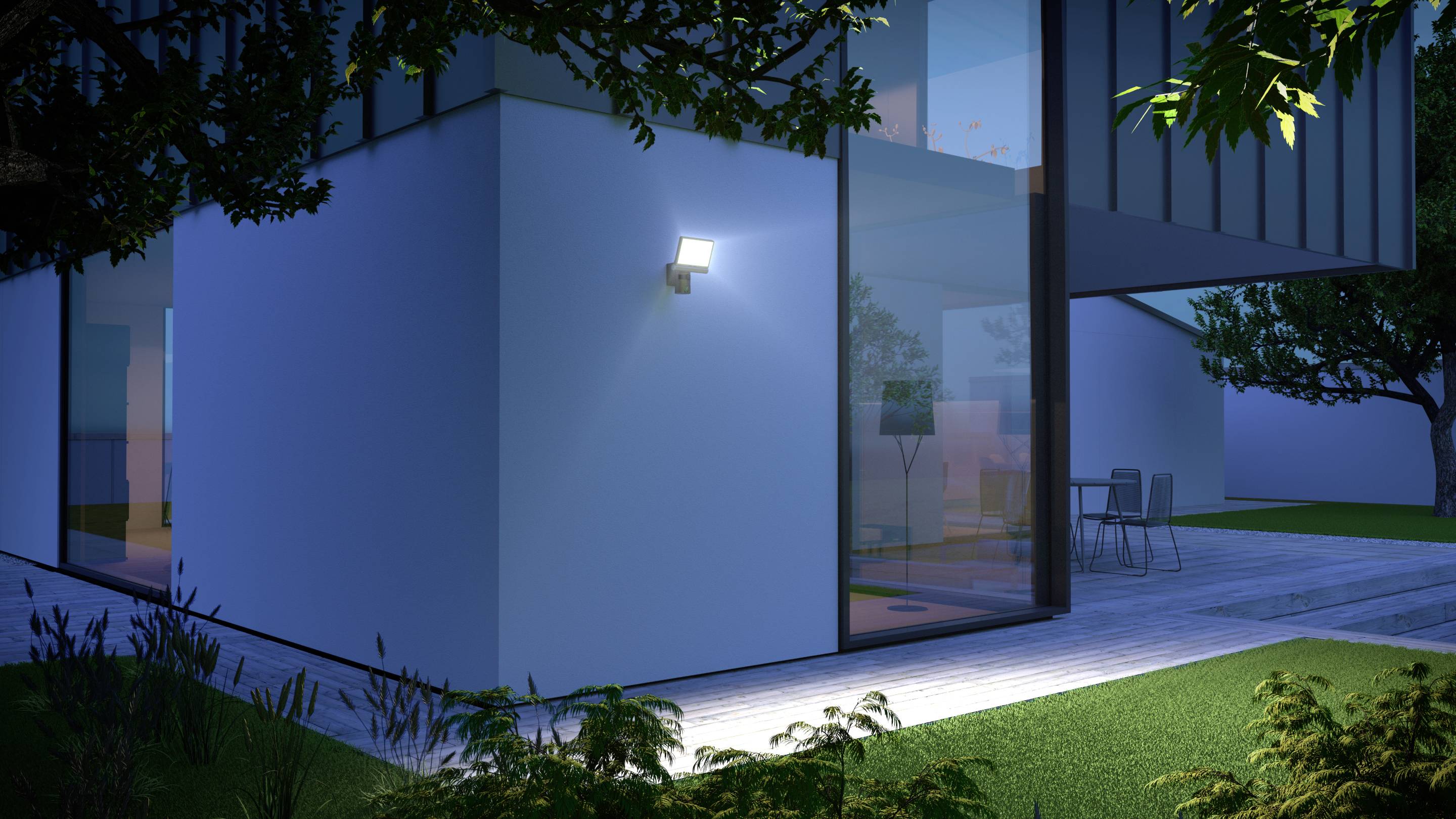 Steinel XLED CAM1 ANT 110081089 LED-Außenstrahler mit Bewegungsmelder EEK: E (A - G) 21W Leuchtfarben: Warmweiß