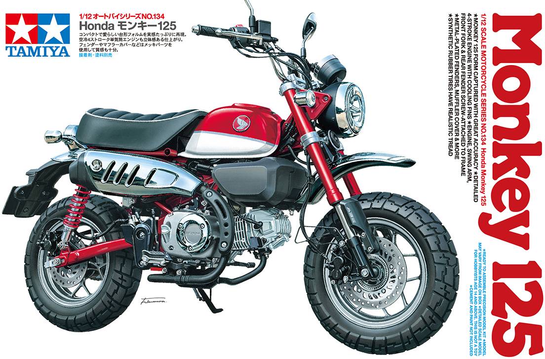 Tamiya 300014134 Honda Monkey 125 Motorradmodell Bausatz 1:12