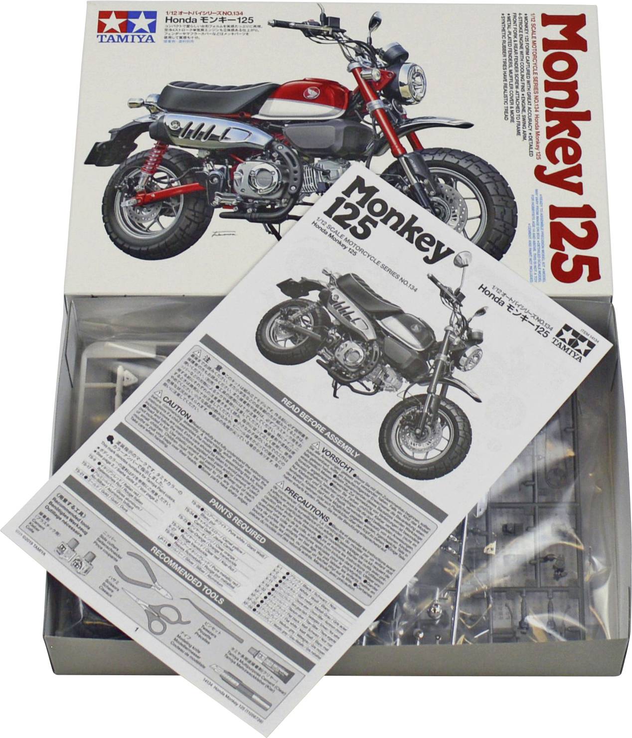 Tamiya 300014134 Honda Monkey 125 Motorradmodell Bausatz 1:12