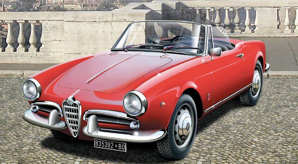 Italeri 3653 Alfa Romeo Giulietta Spider 1300 Automodell Bausatz 1:24