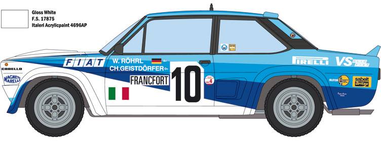 Italeri 3662 Fiat 131 Abarth Rally Automodell Bausatz 1:24