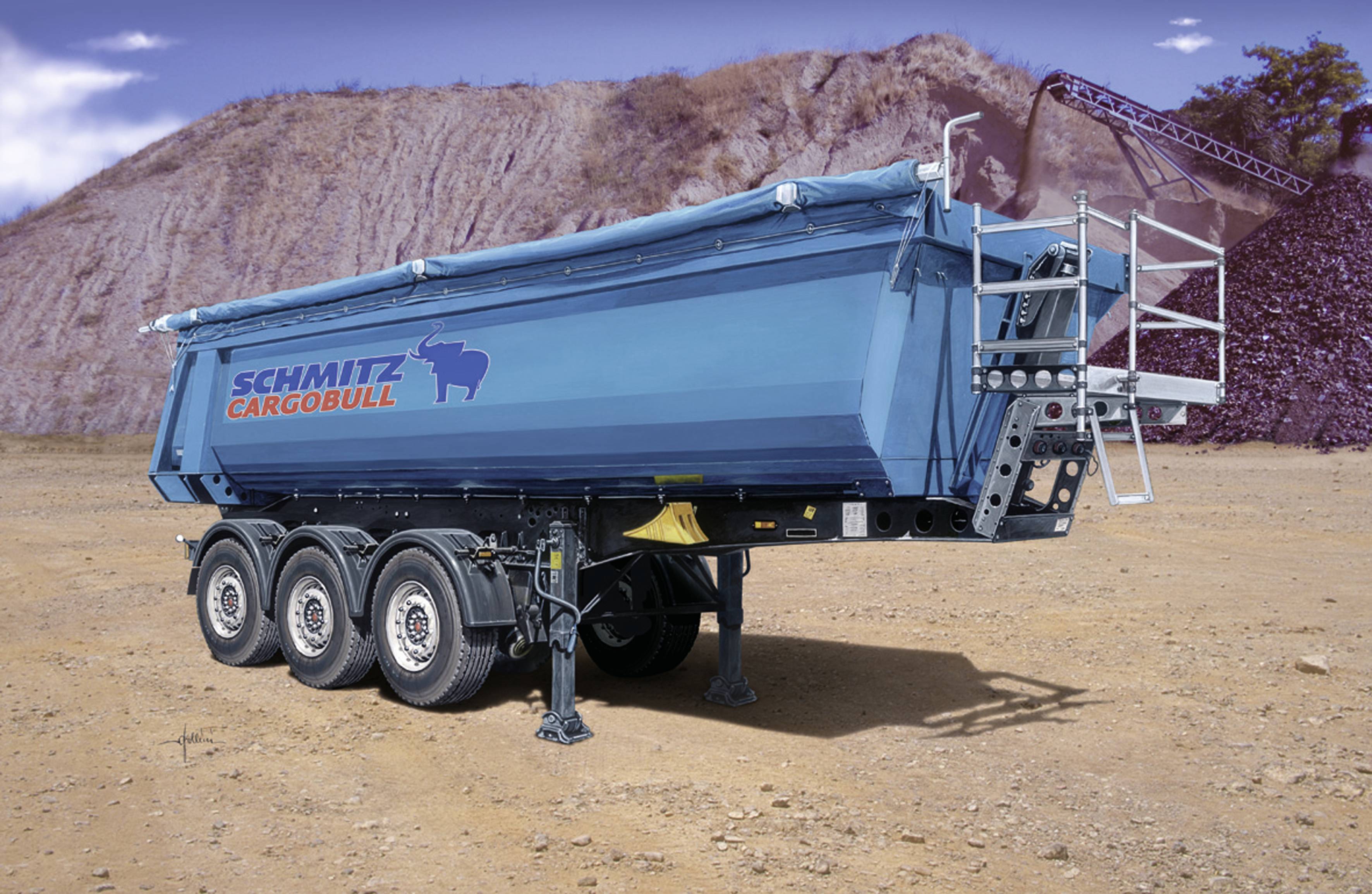 Italeri 3845 Muldenkipper-Anhänger Truckmodell Bausatz 1:24