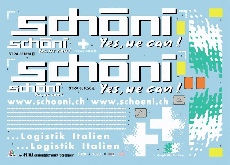 Italeri 3918 Planen-Auflieger Truckmodell Bausatz 1:24