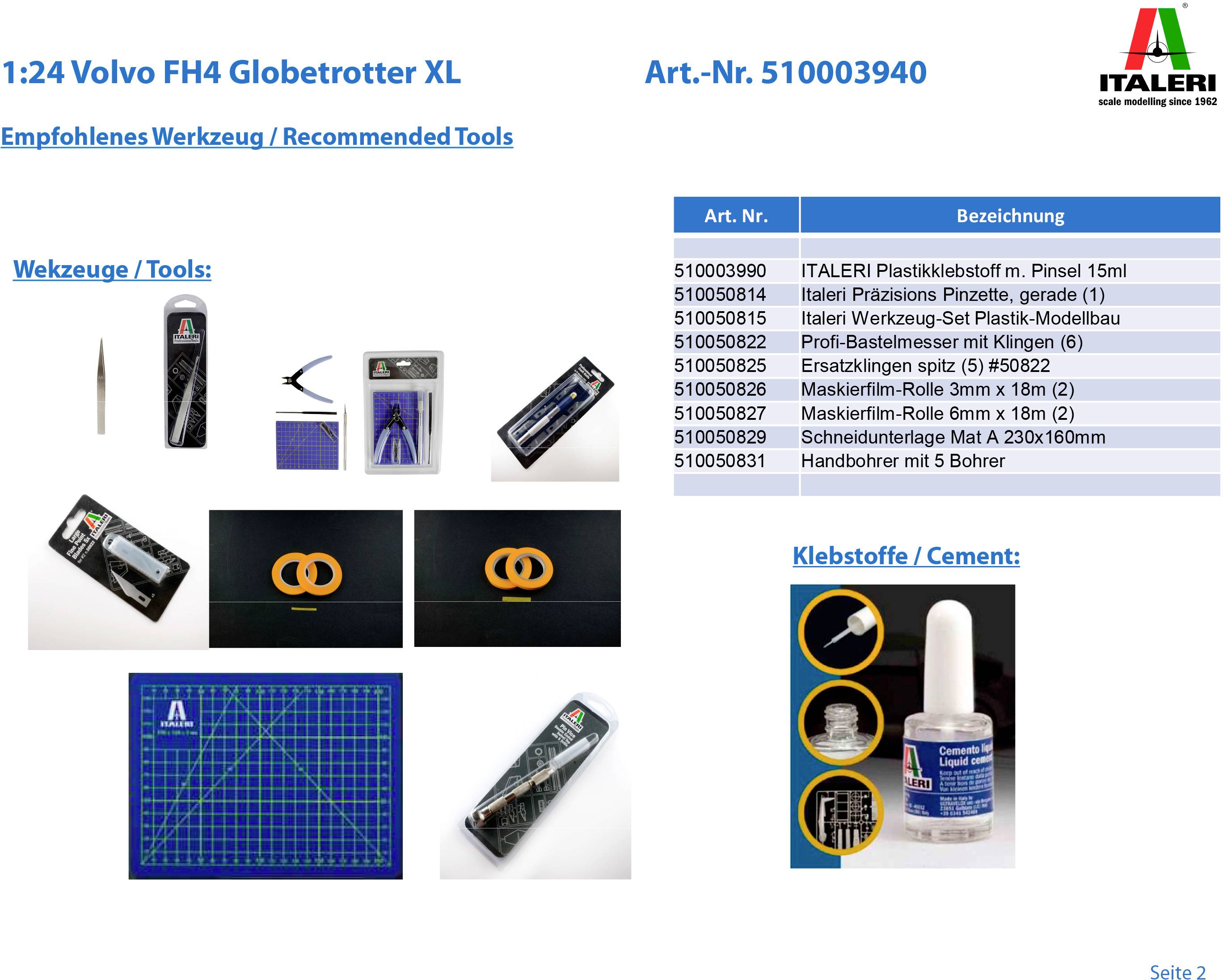 Italeri 3940 Volvo FH4 Globetrotter XL Truckmodell Bausatz 1:24