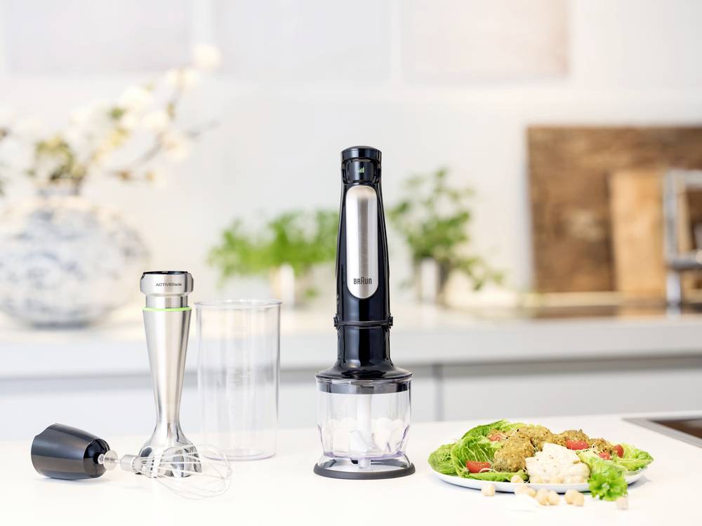 Braun Multiquick 7 MQ7025X Stabmixer 1000 W Schwarz, Edelstahl