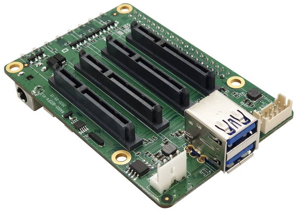 Allnet SATA HAT Quad NAS Raspberry Pi® Erweiterungs-Platine Passend für (Entwicklungskits): Raspber