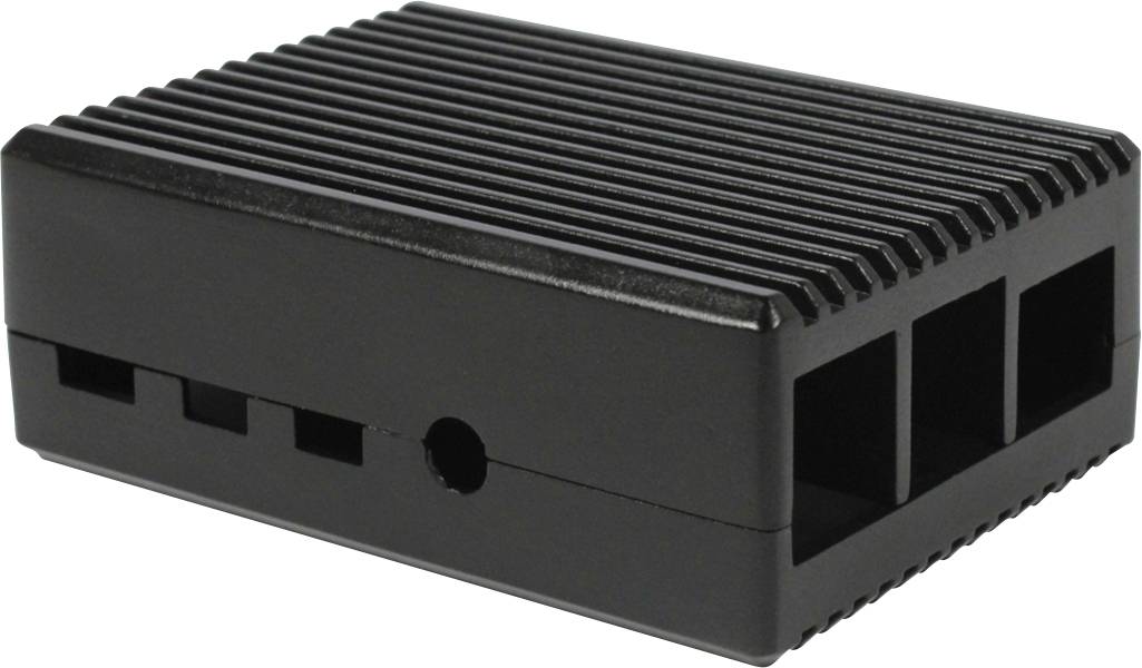 Allnet Aluminiumgehäuse Passend für (Entwicklungskits): Raspberry Pi® inkl. passiven Kühler Schwarz