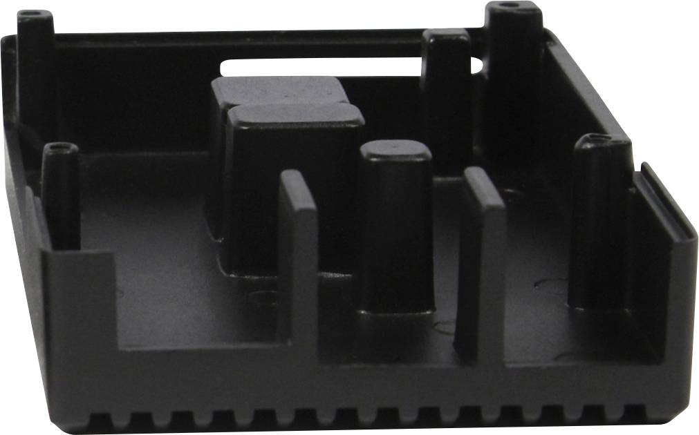 Allnet Aluminiumgehäuse Passend für (Entwicklungskits): Raspberry Pi® inkl. passiven Kühler Schwarz